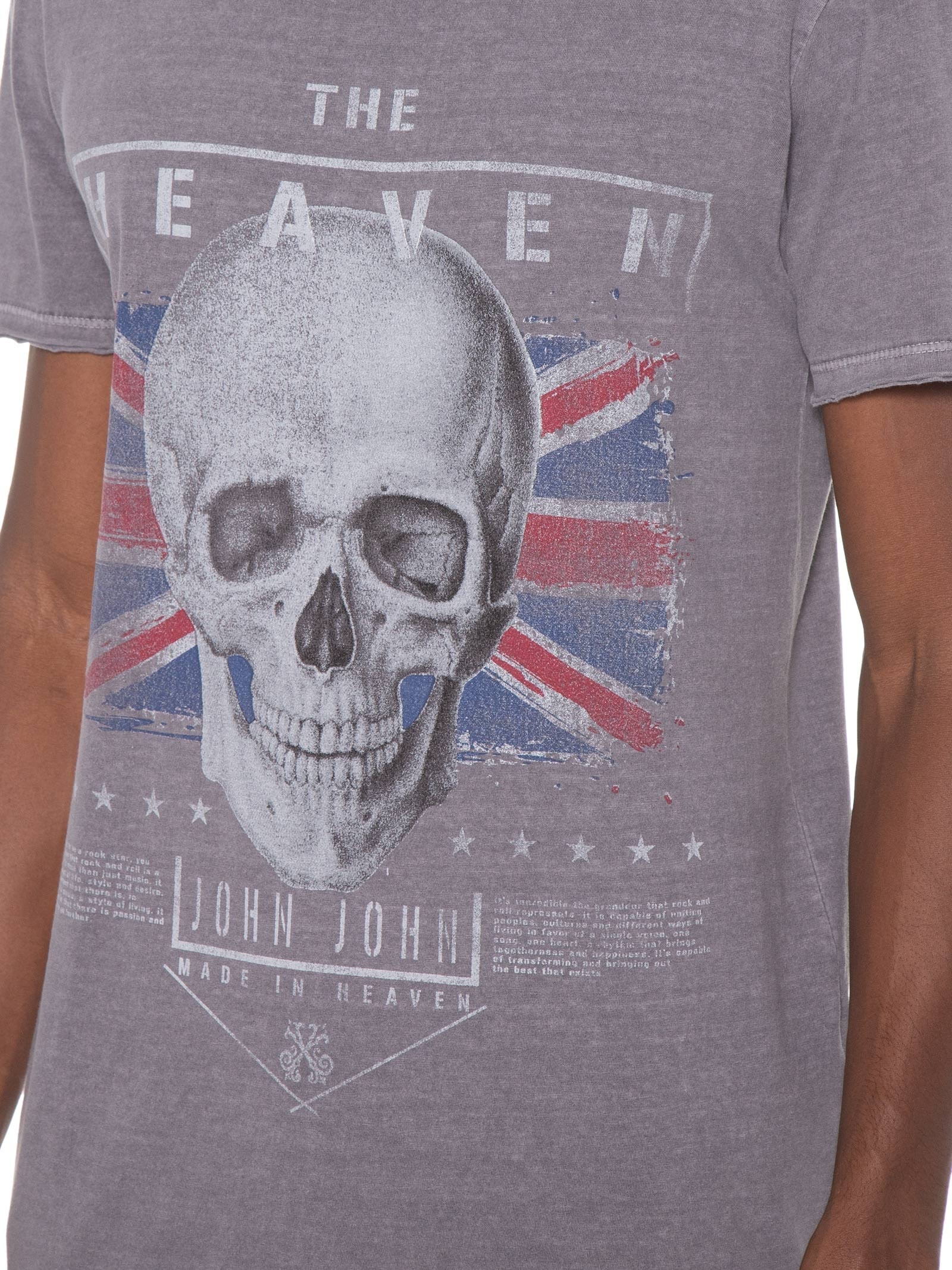 Camiseta Masculina Nsl Uk Heroes Cinza John John