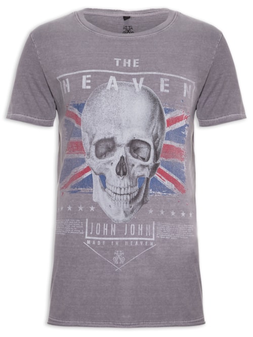 Camiseta Masculina Nsl Uk Heroes – Cinza