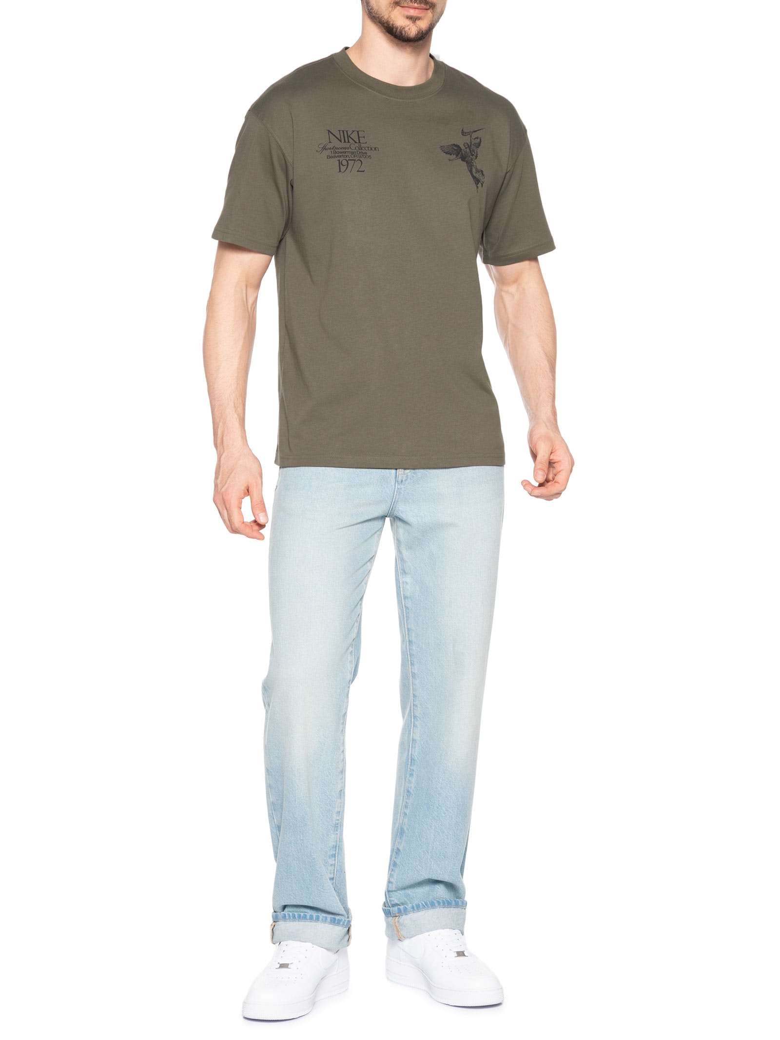 Camiseta Masculina Nsw Tee M90 Wings Victor Marrom Nike