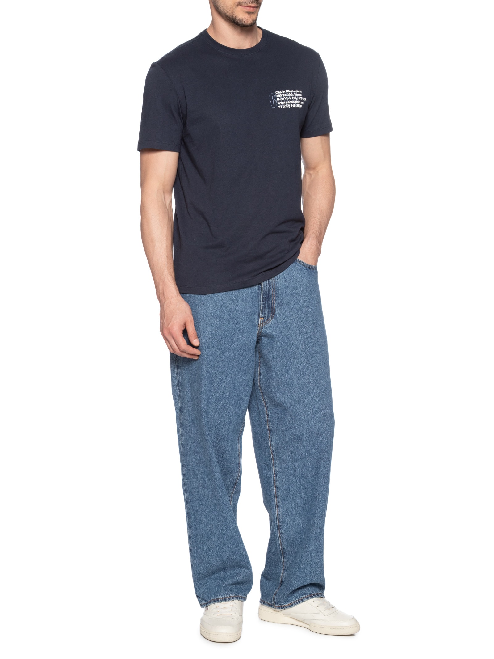 Camiseta Masculina Ny Adress Azul Calvin Klein Jeans