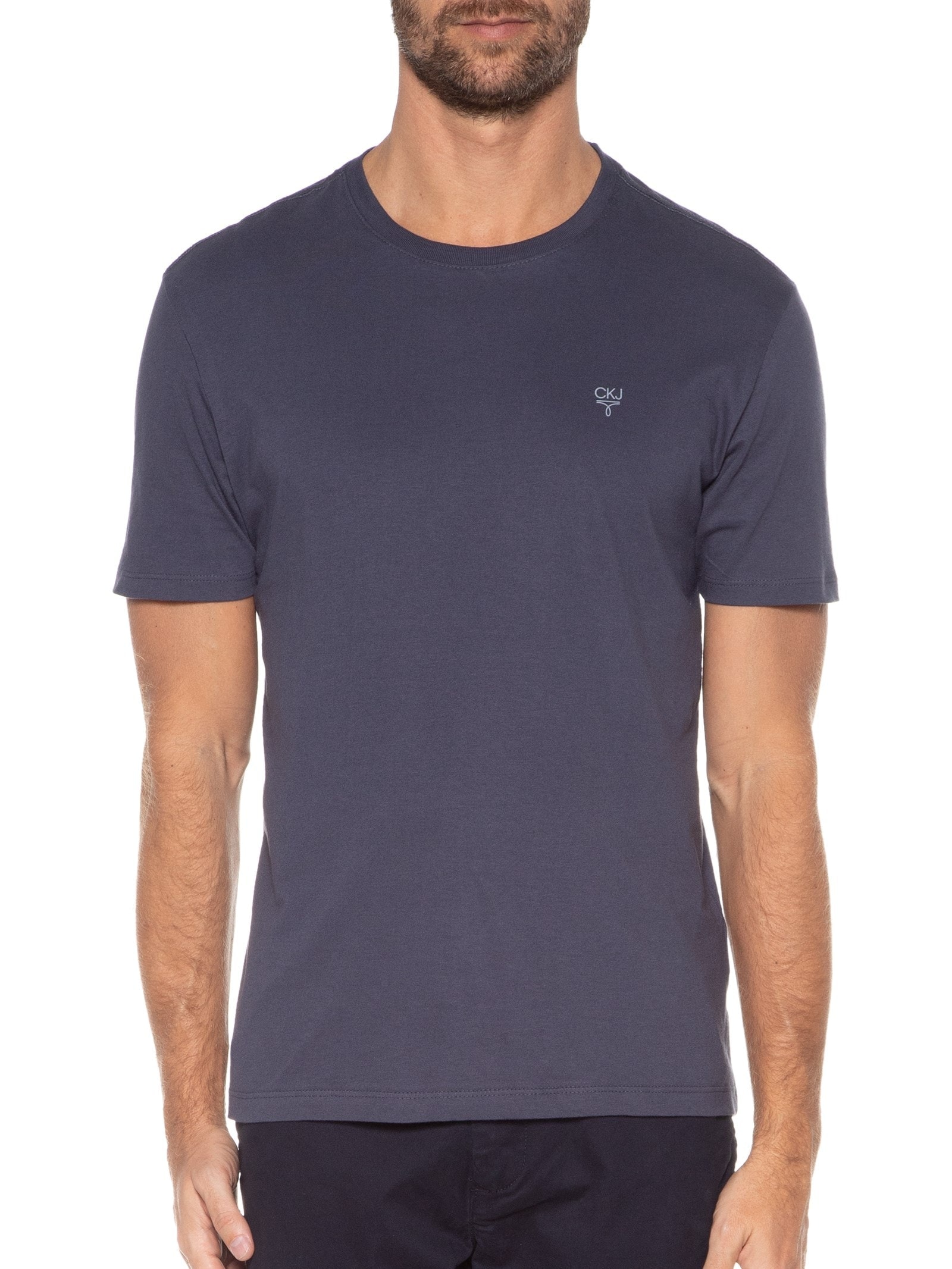 Camiseta Masculina Omega Peito Azul Calvin Klein Jeans