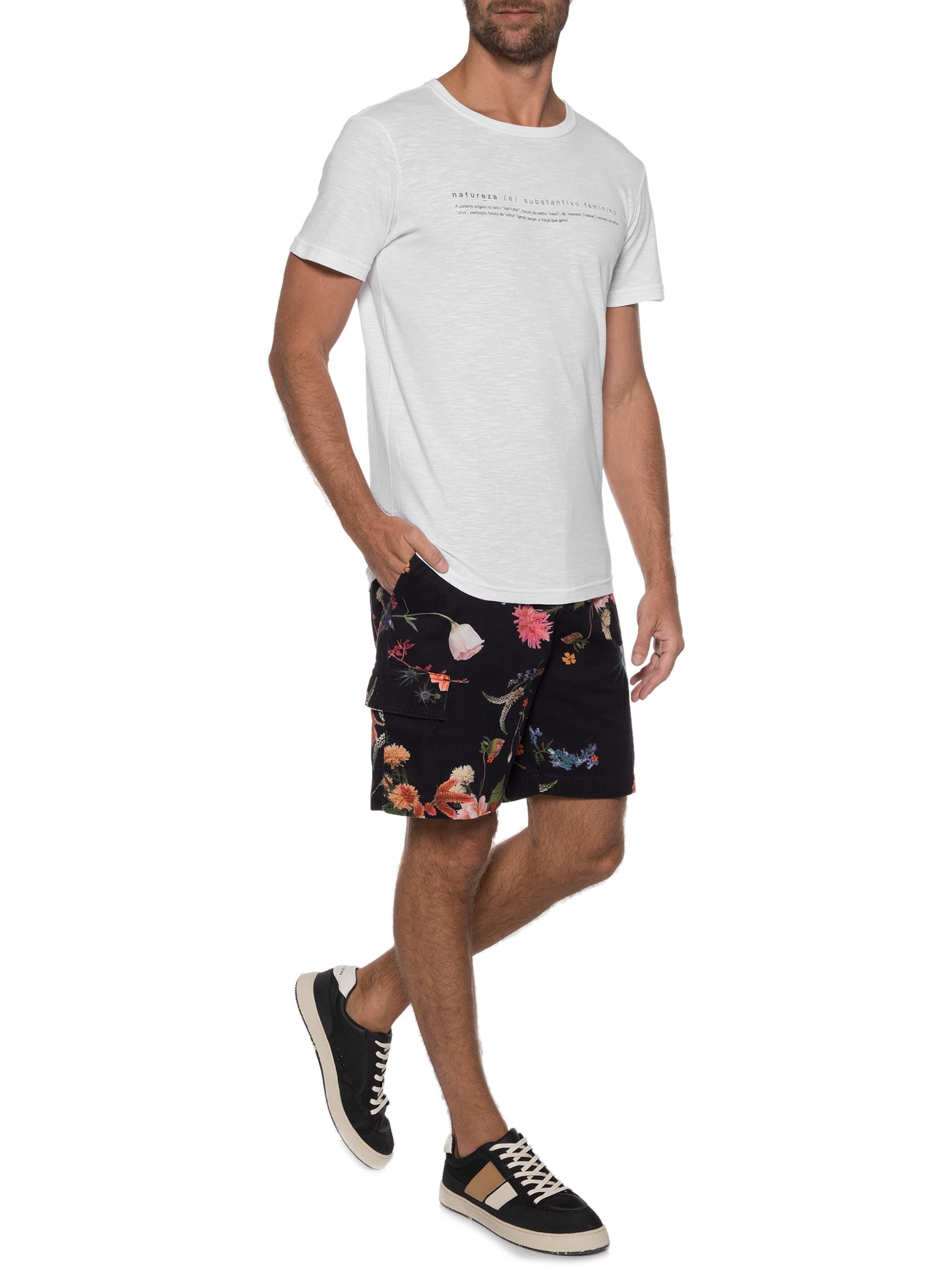 Camiseta Masculina Org Nature Branco Osklen