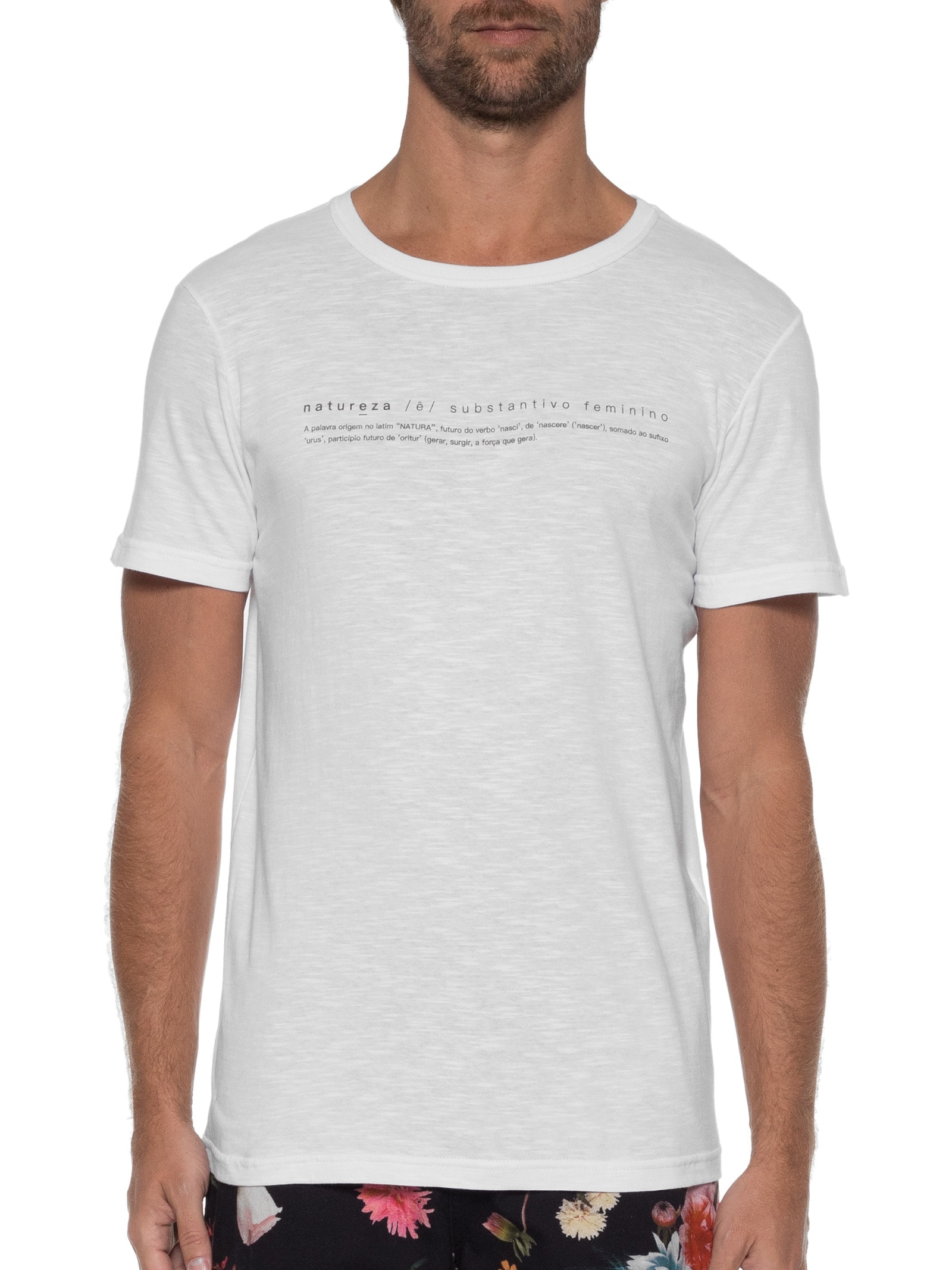 Camiseta Masculina Org Nature Branco Osklen