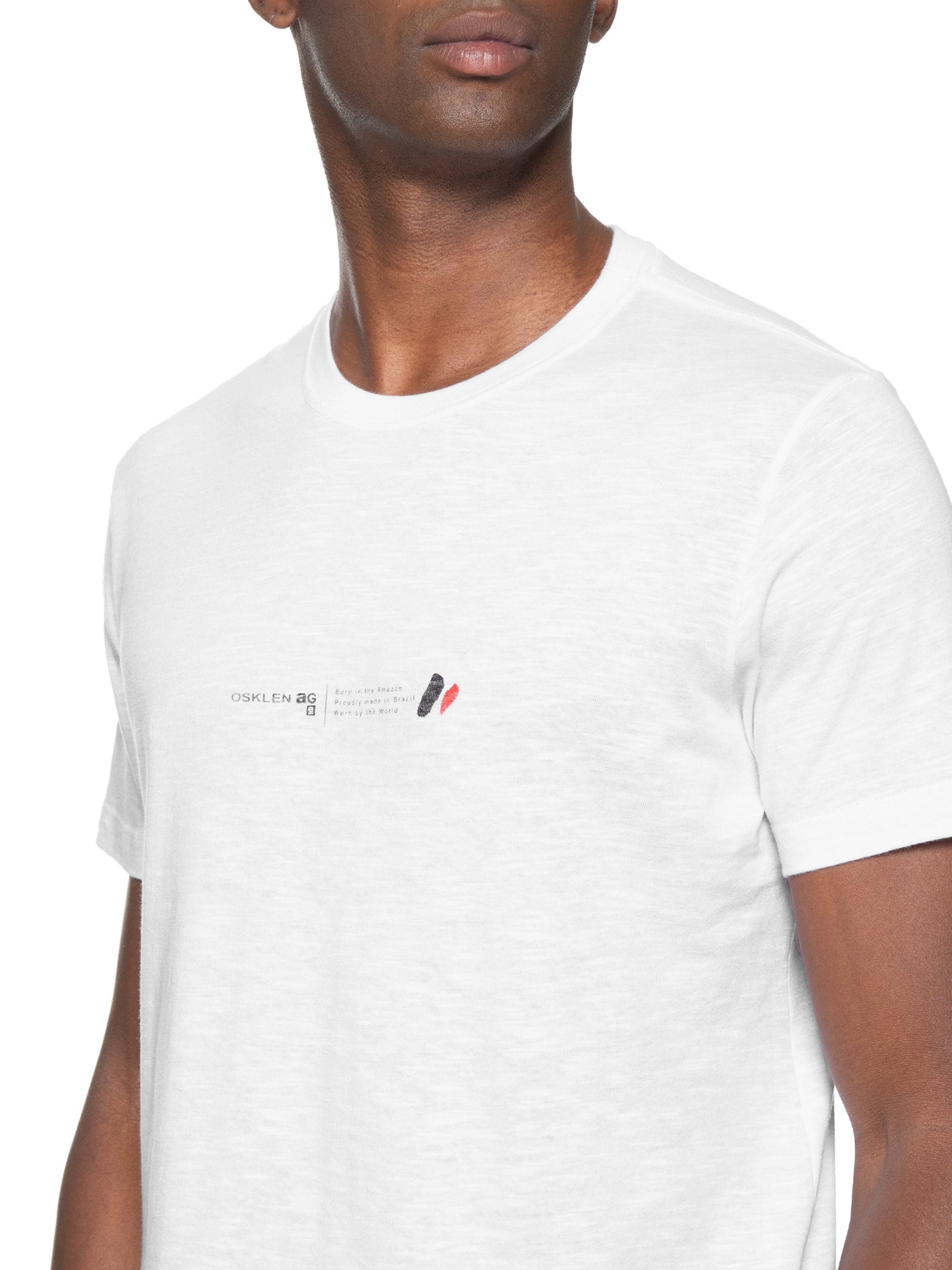 Camiseta Masculina Organic Rough Ag Symbol Maculino Branco Osklen