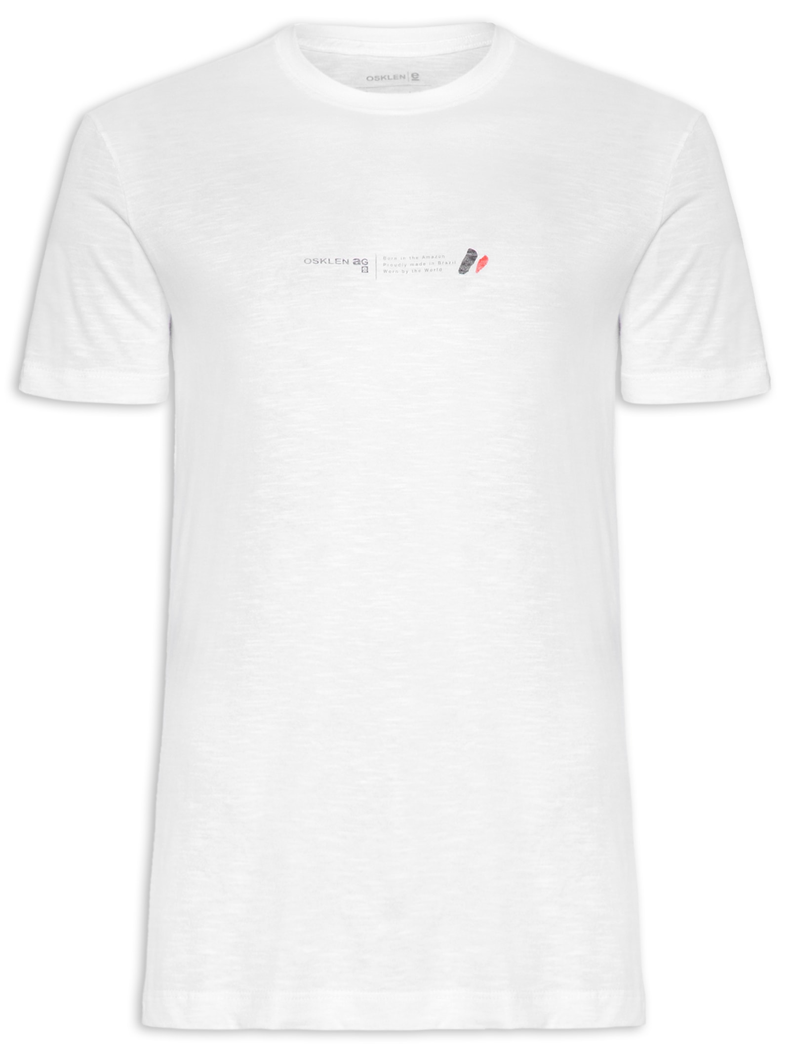 Camiseta Masculina Organic Rough Ag Symbol Maculino Branco Osklen