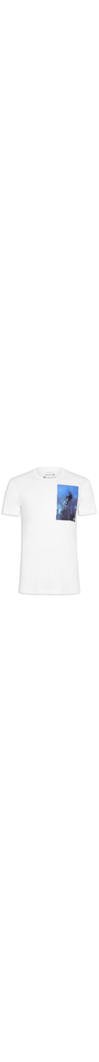 Camiseta Masculina Organic Rough Blue Dive - Branco