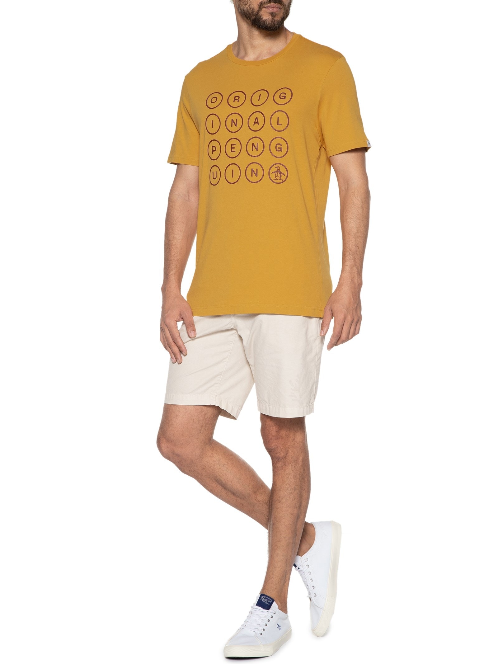 Camiseta Masculina Original Estampada Amarelo Original Penguin