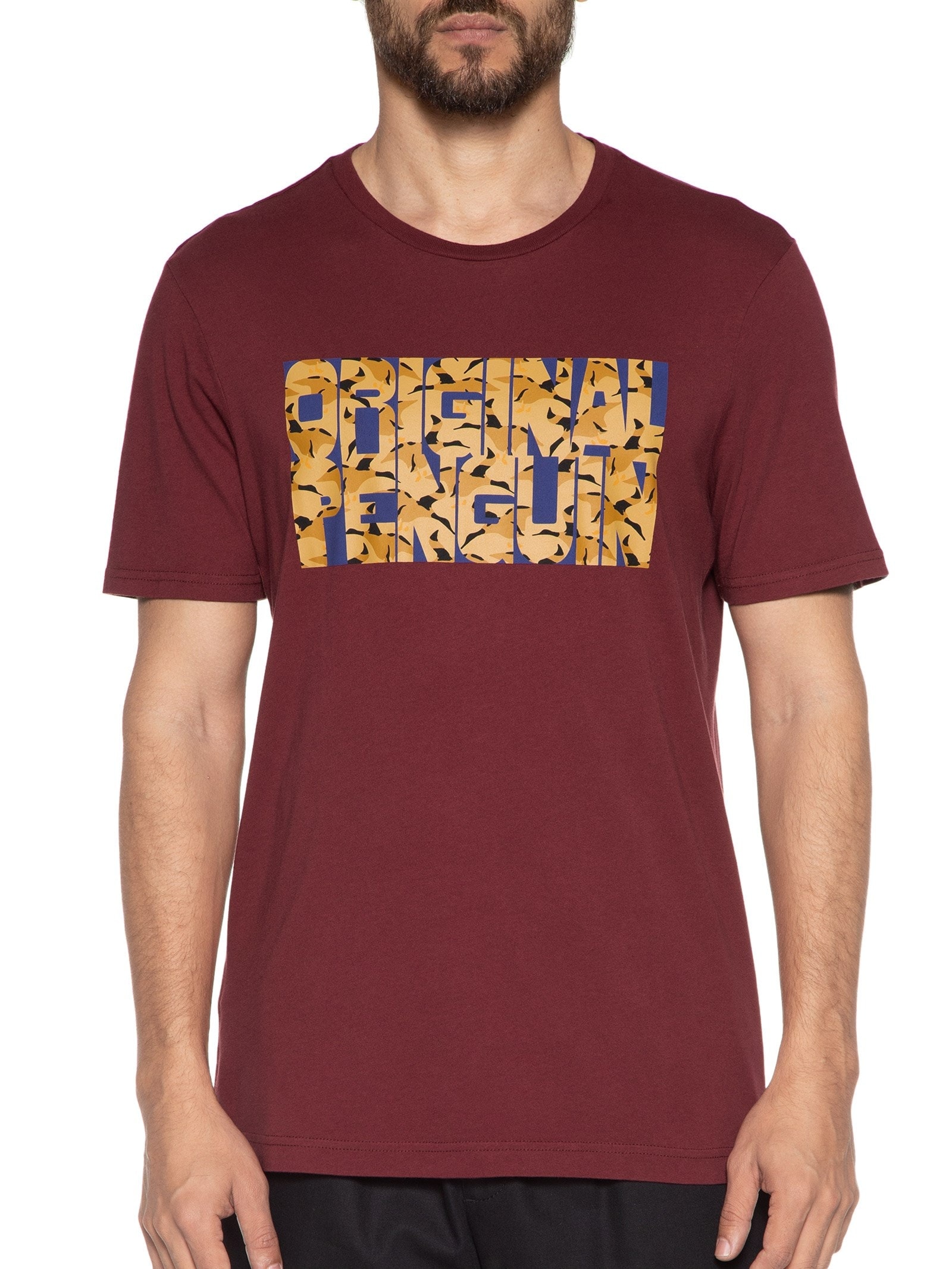 Camiseta Masculina Original Estampada Vinho Original Penguin