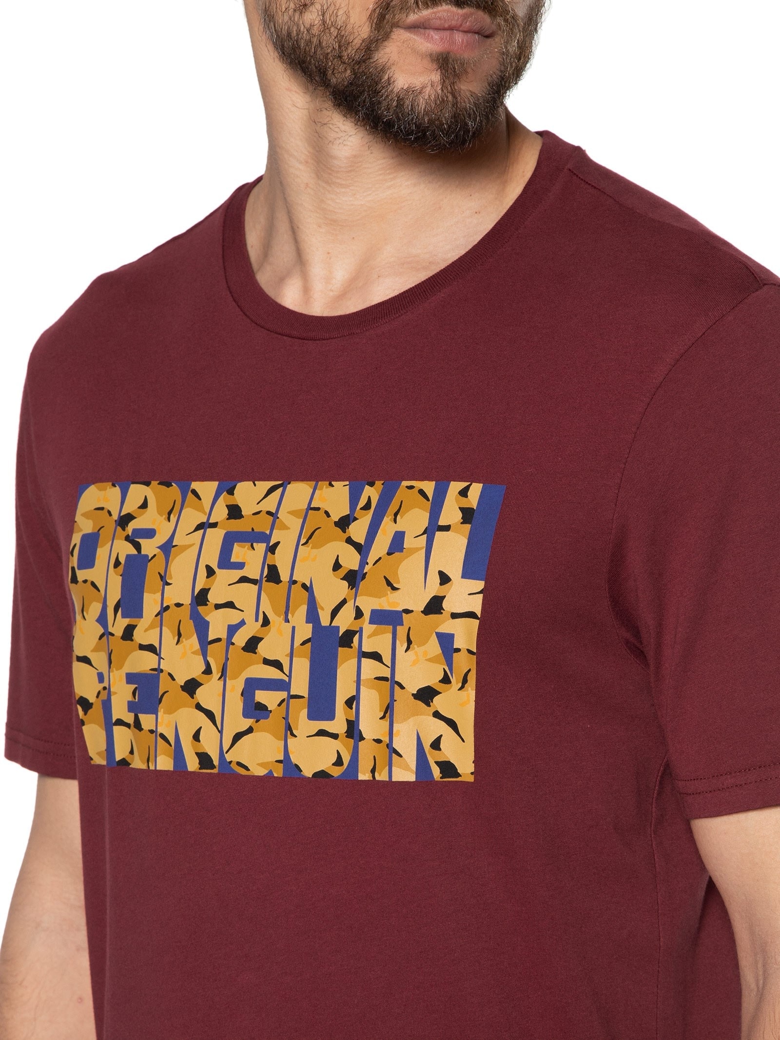 Camiseta Masculina Original Estampada Vinho Original Penguin