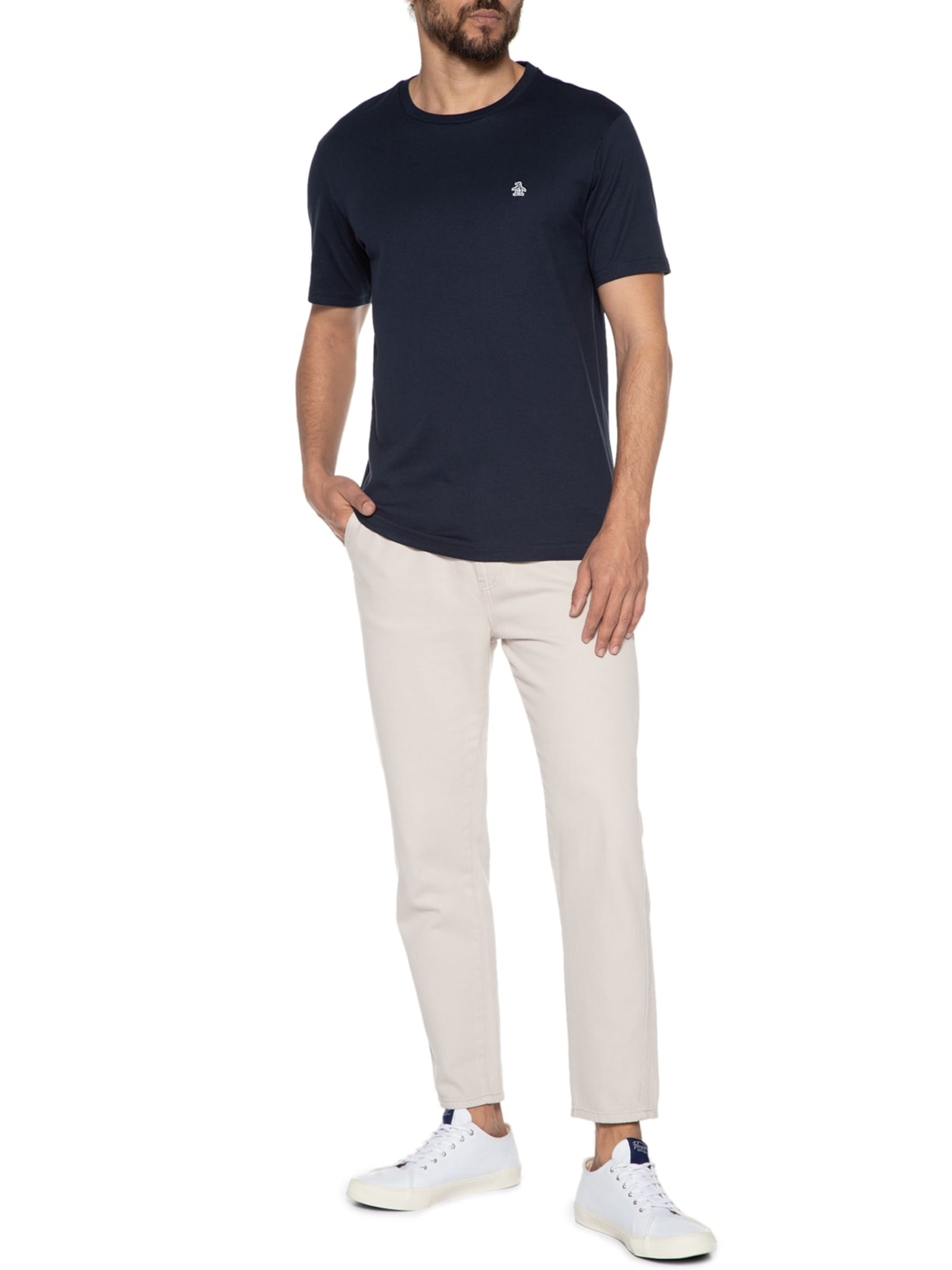 Camiseta Masculina Original Lisa Azul Original Penguin