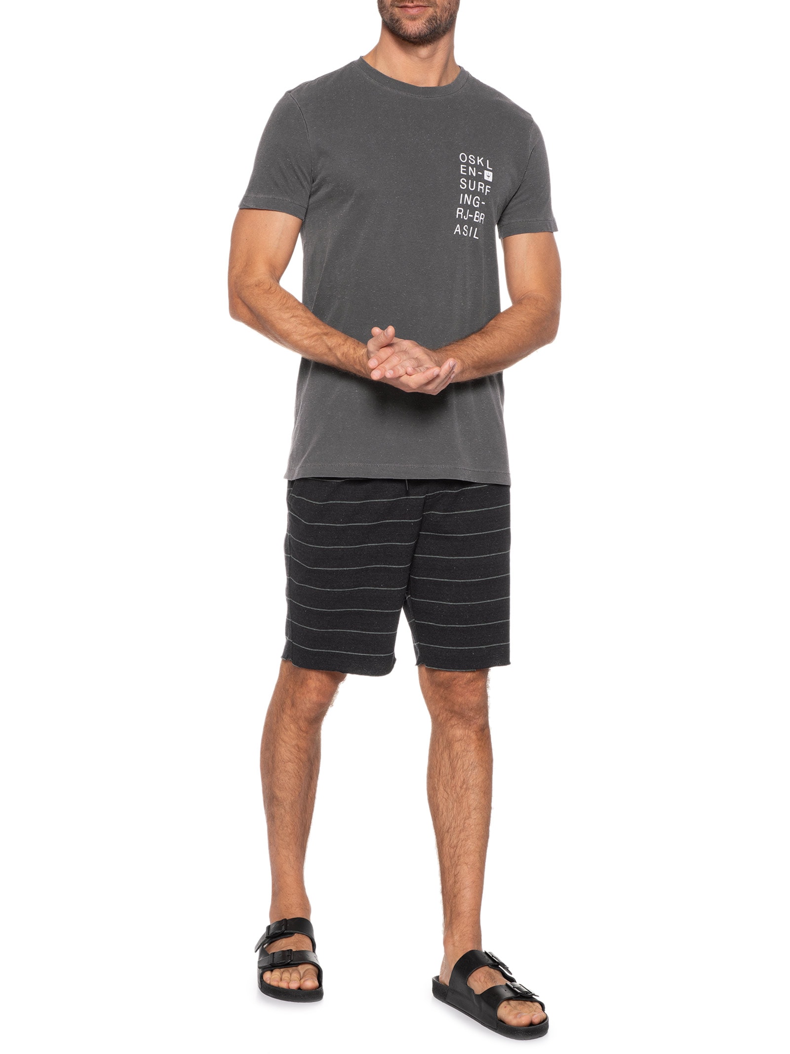 Camiseta Masculina Osklensurfing Rj Cinza Osklen