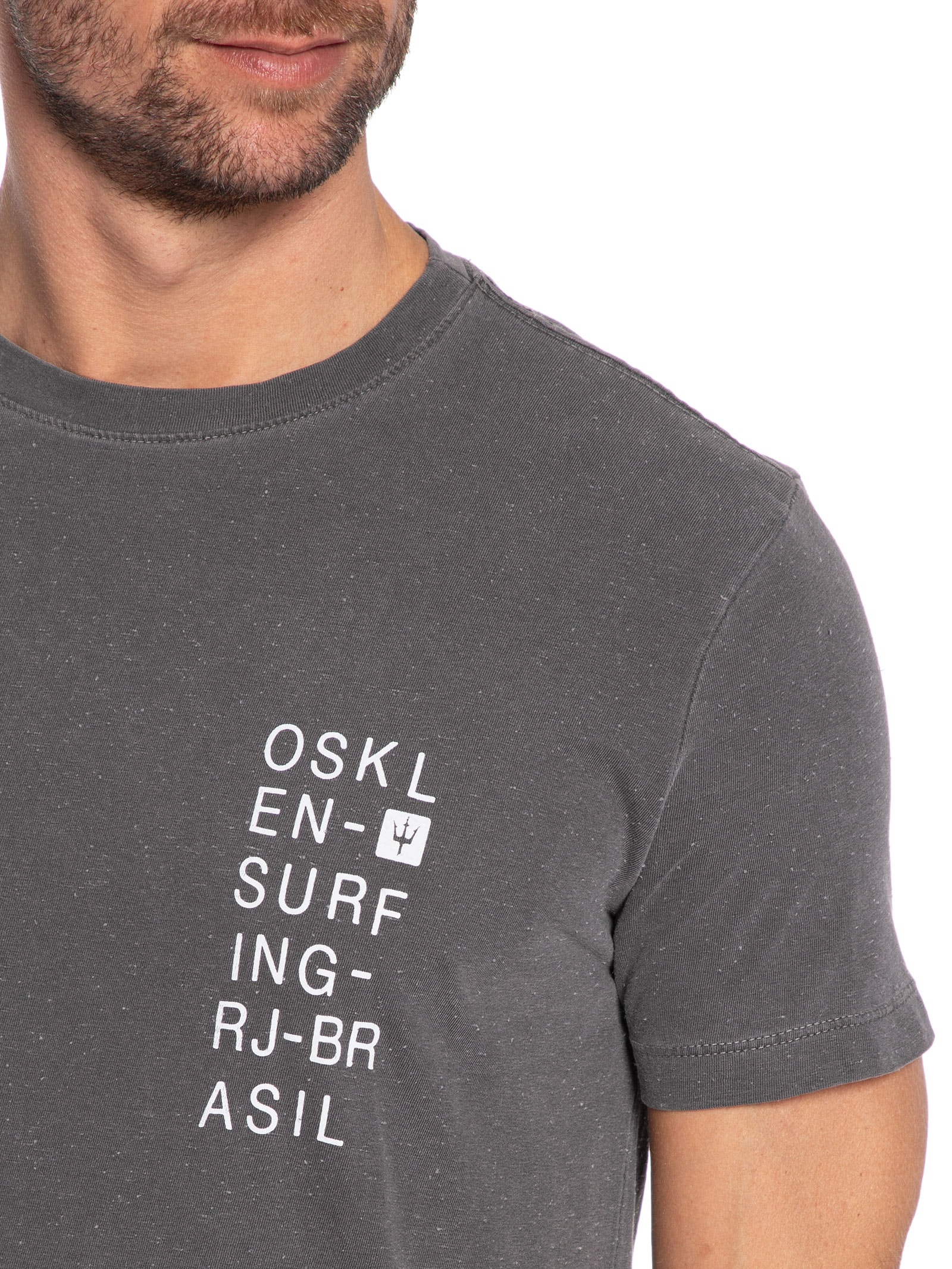 Camiseta Masculina Osklensurfing Rj Cinza Osklen