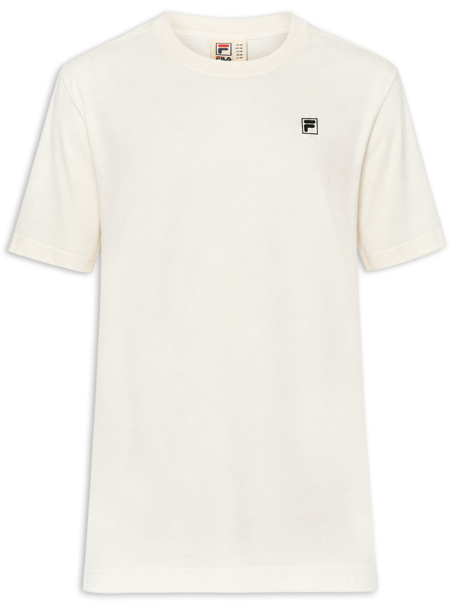 Camiseta Masculina Over Box Soft Blend Off White Fila