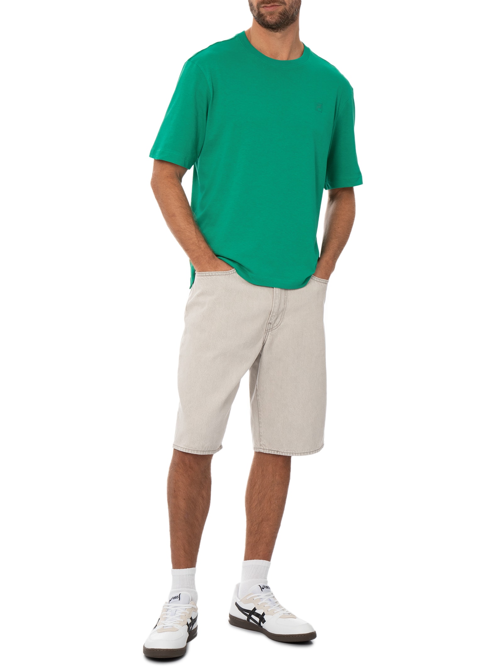 Camiseta Masculina Over Box Soft Blend – Verde Fila