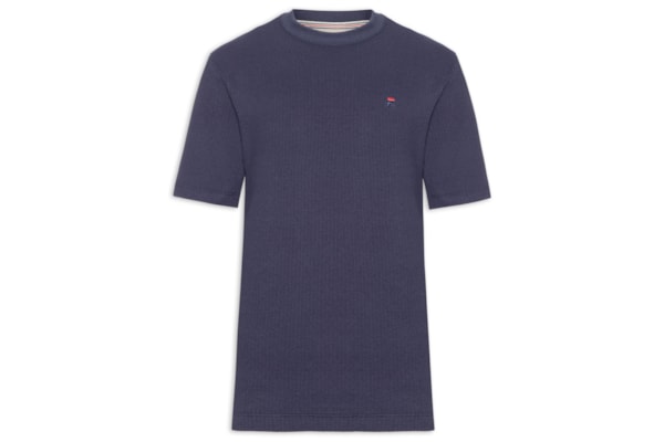 Camiseta Masculina Over Knit - Azul