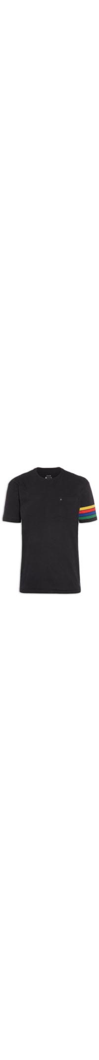 Camiseta Masculina Over Local Stripes - Preto