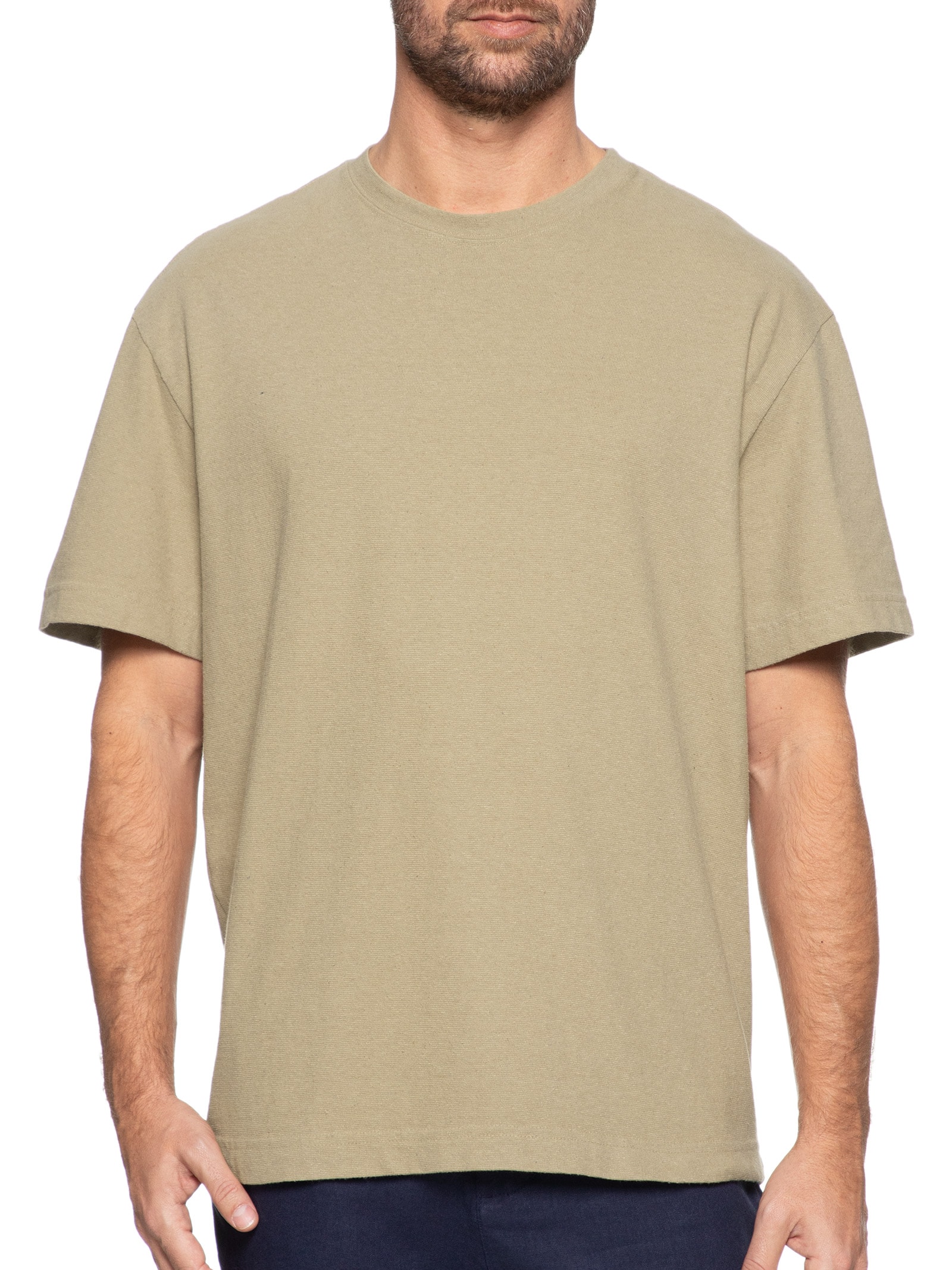 Camiseta Masculina Over Recycled Yoke Manga Curta Marrom Osklen