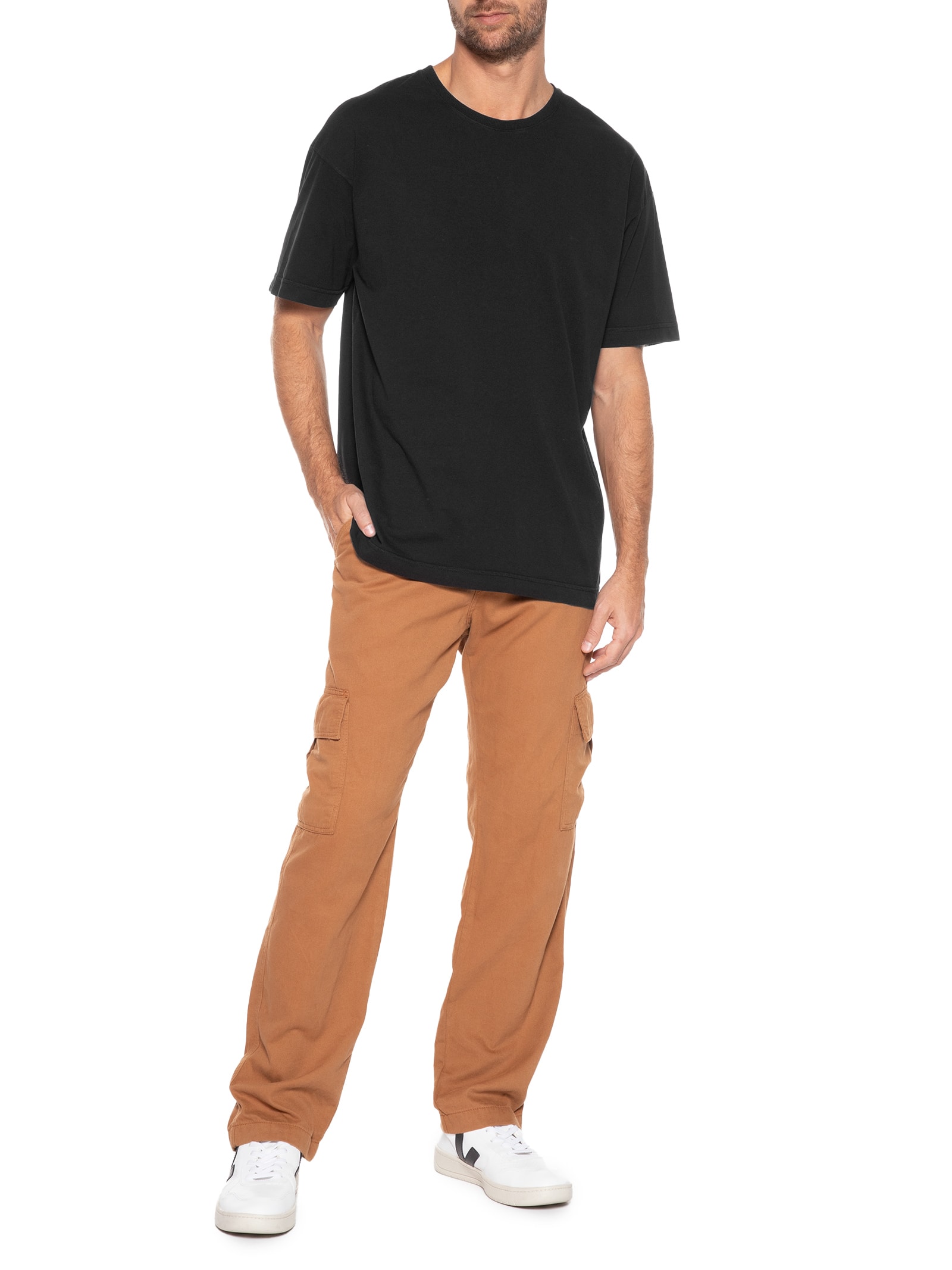 Camiseta Masculina Over Sized Preto Basiq Men