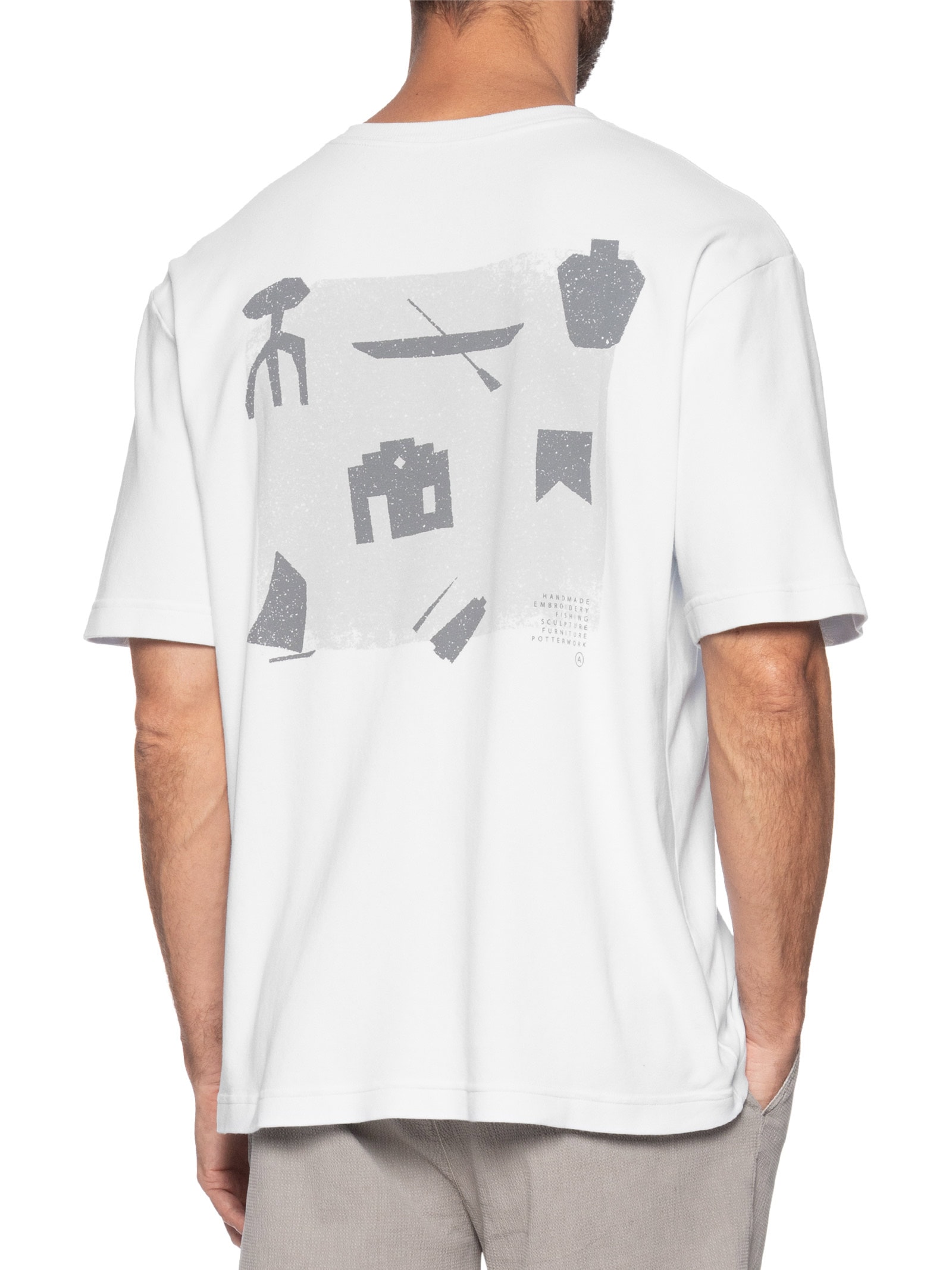 Camiseta Masculina Oversized Culture Branco Austral