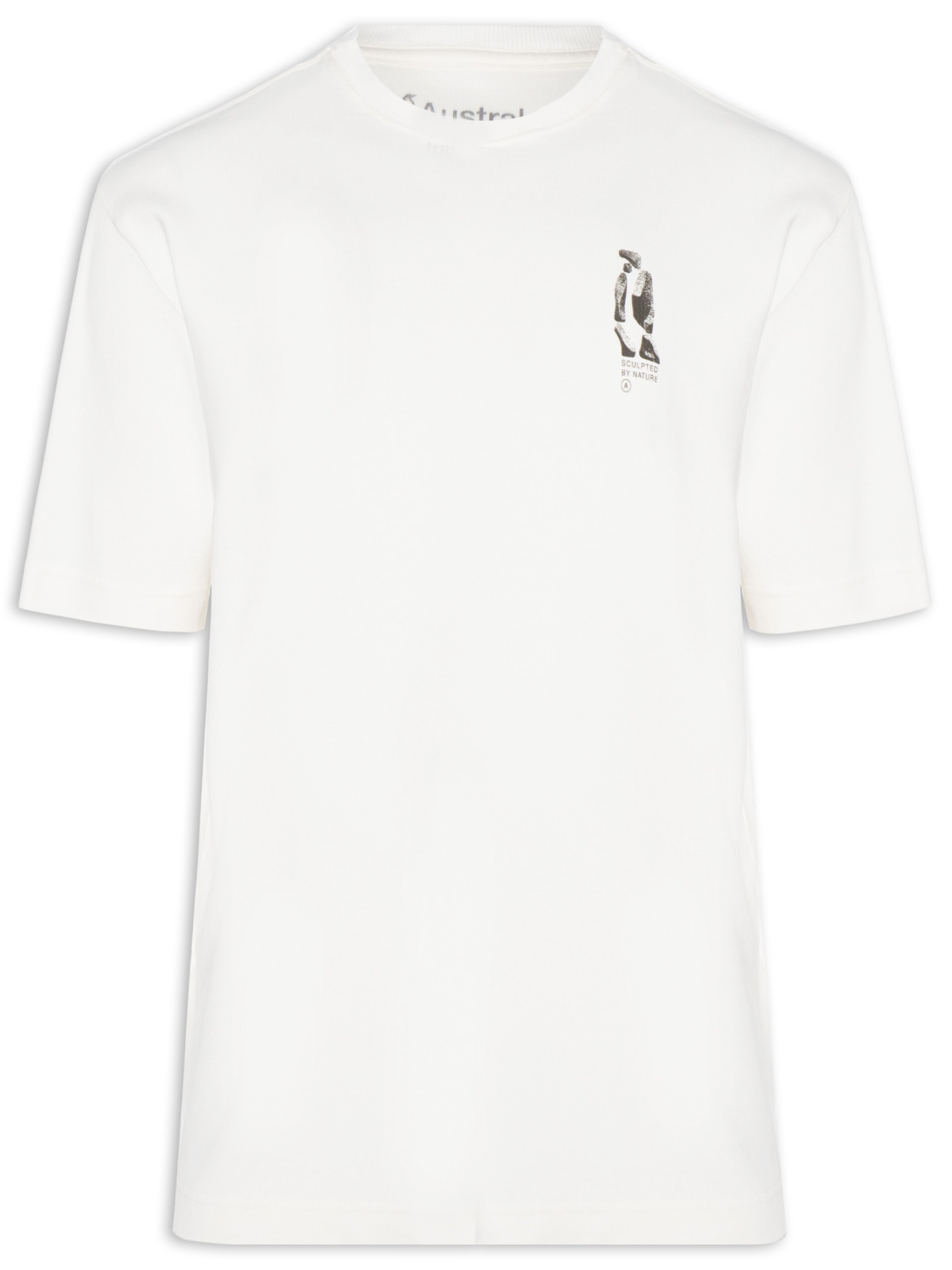 Camiseta Masculina Oversized Estampa Cluster Branco Austral