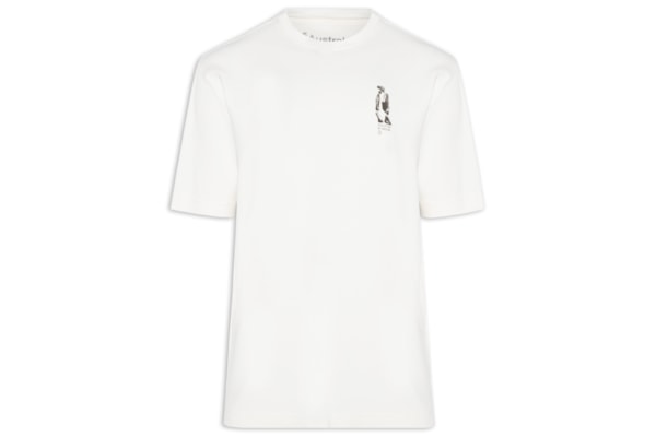 Camiseta Masculina Oversized Estampa Cluster - Branco
