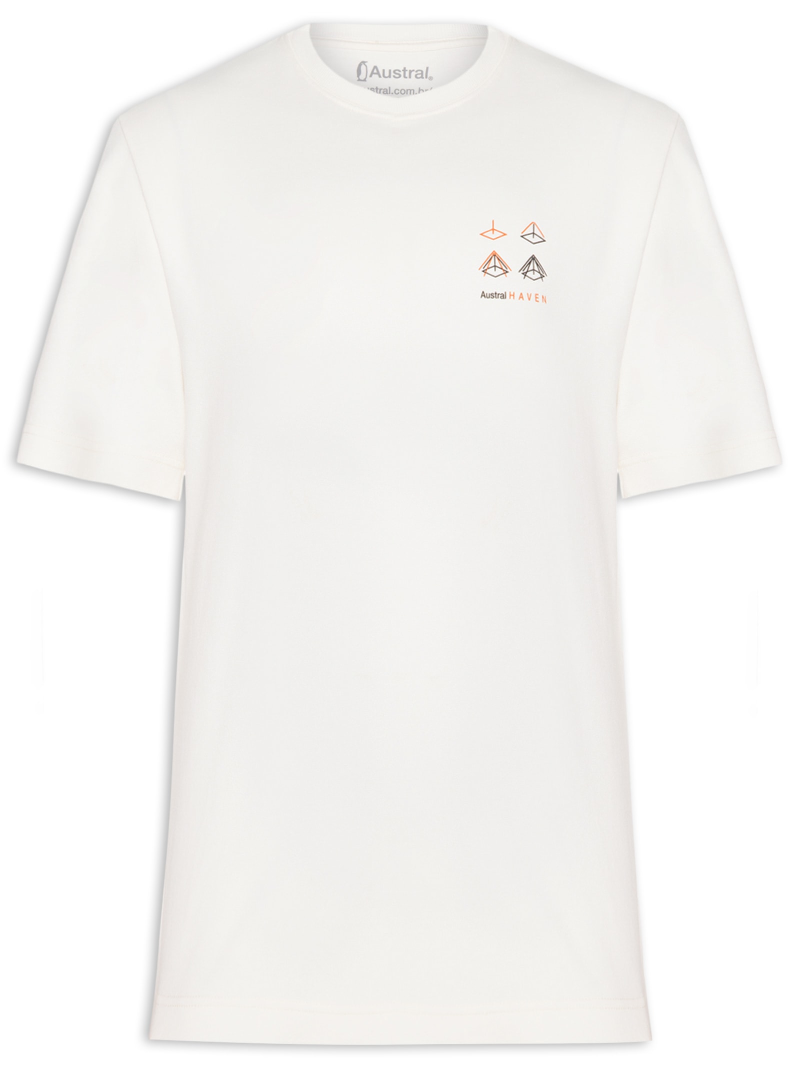 Camiseta Masculina Oversized Estampa Haven Branco Austral