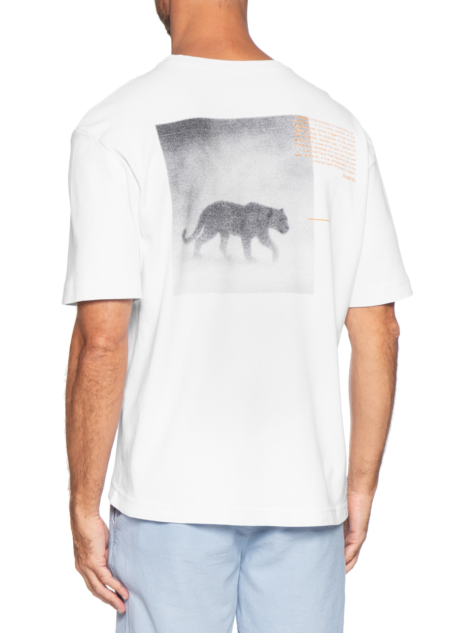 Camiseta Masculina Oversized Estampa Legend II Branco Austral