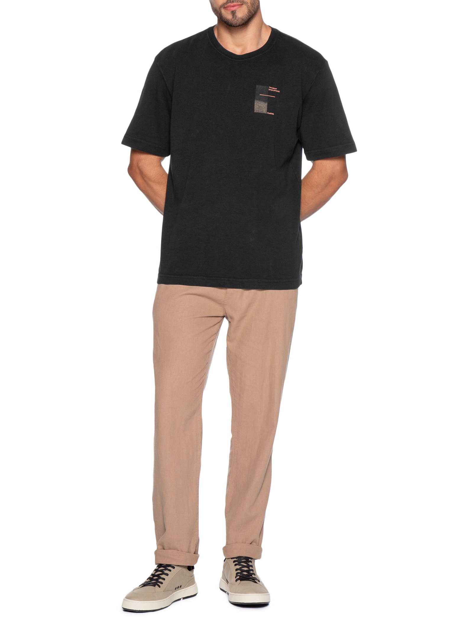 Camiseta Masculina Oversized Estampa Legend II Preto Austral