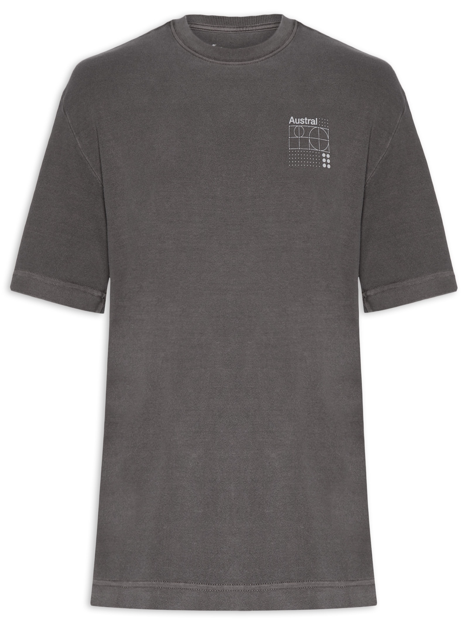 Camiseta Masculina Oversized Estampa Tech Marrom Austral