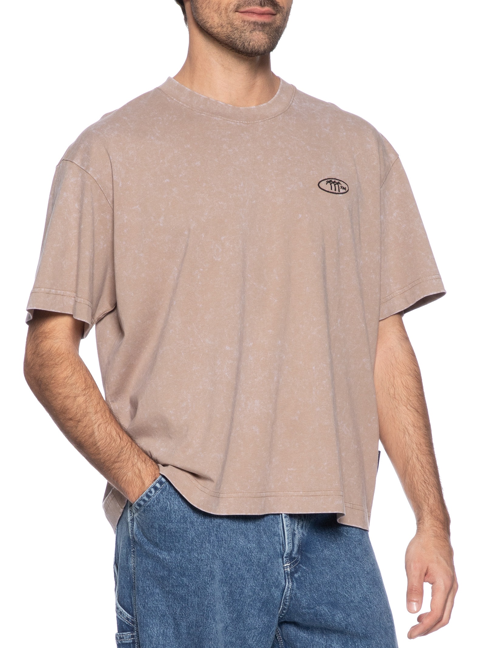Camiseta Masculina Oversized Fit Bege Jack & Jones