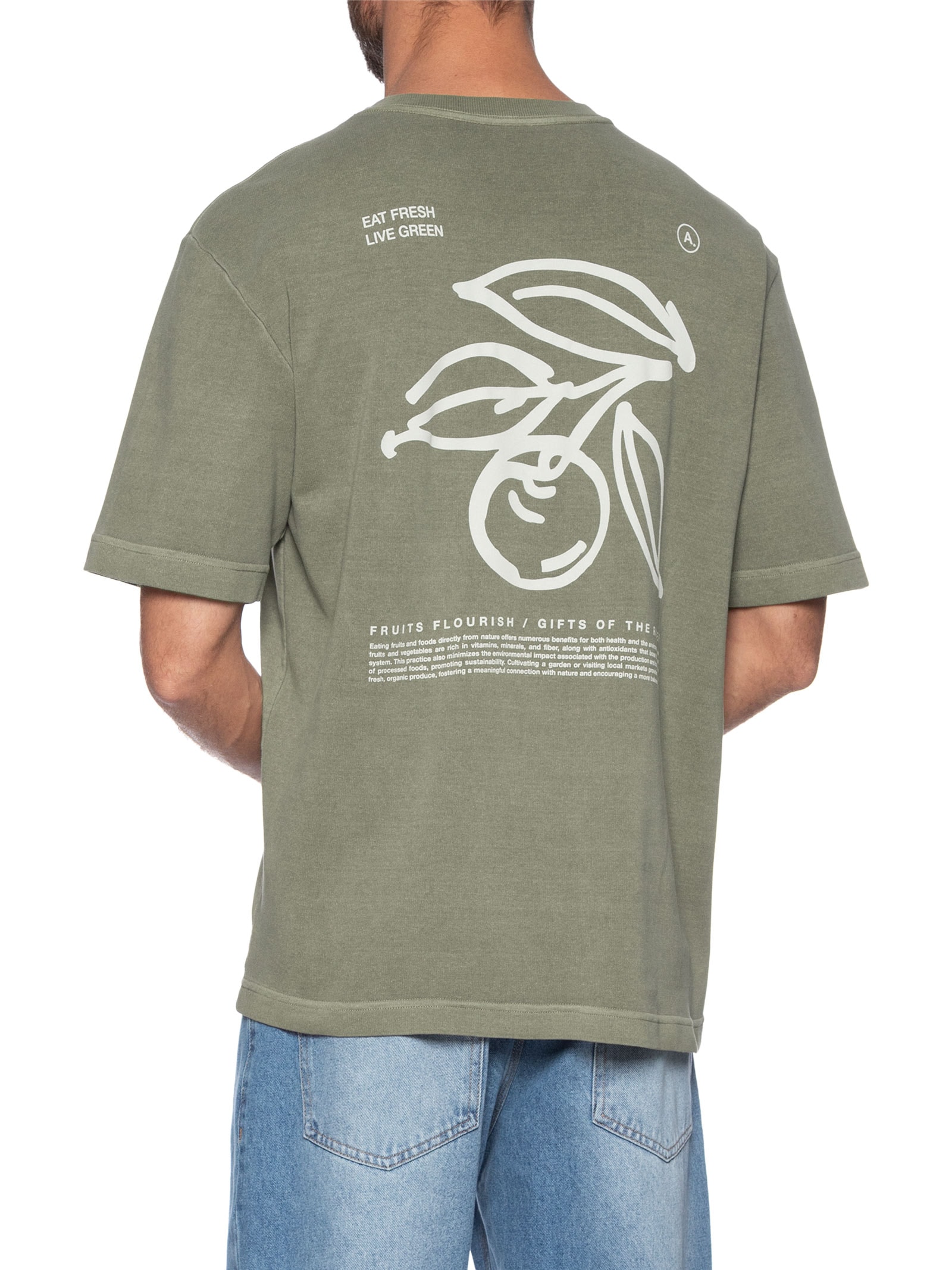 Camiseta Masculina Oversized Fresh Verde Austral