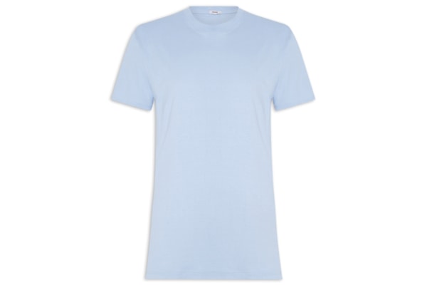 Camiseta Masculina Oversized Gola Redonda - Azul