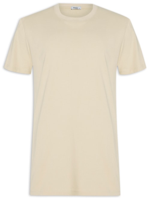 Camiseta Masculina Oversized Gola Redonda – Bege
