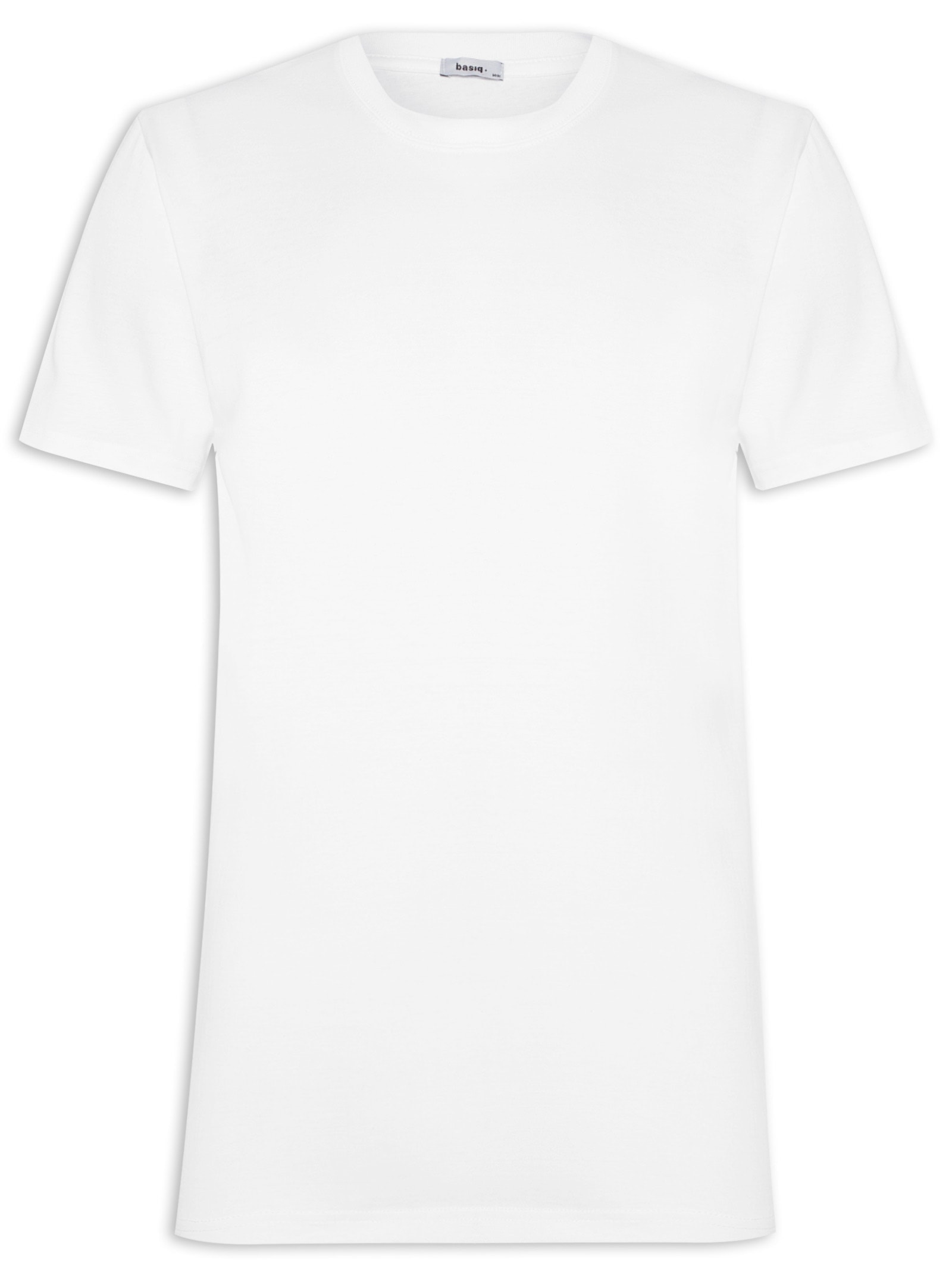 Camiseta Masculina Oversized Gola Redonda Branco Basiq Men