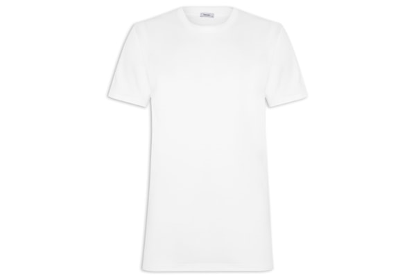 Camiseta Masculina Oversized Gola Redonda - Branco