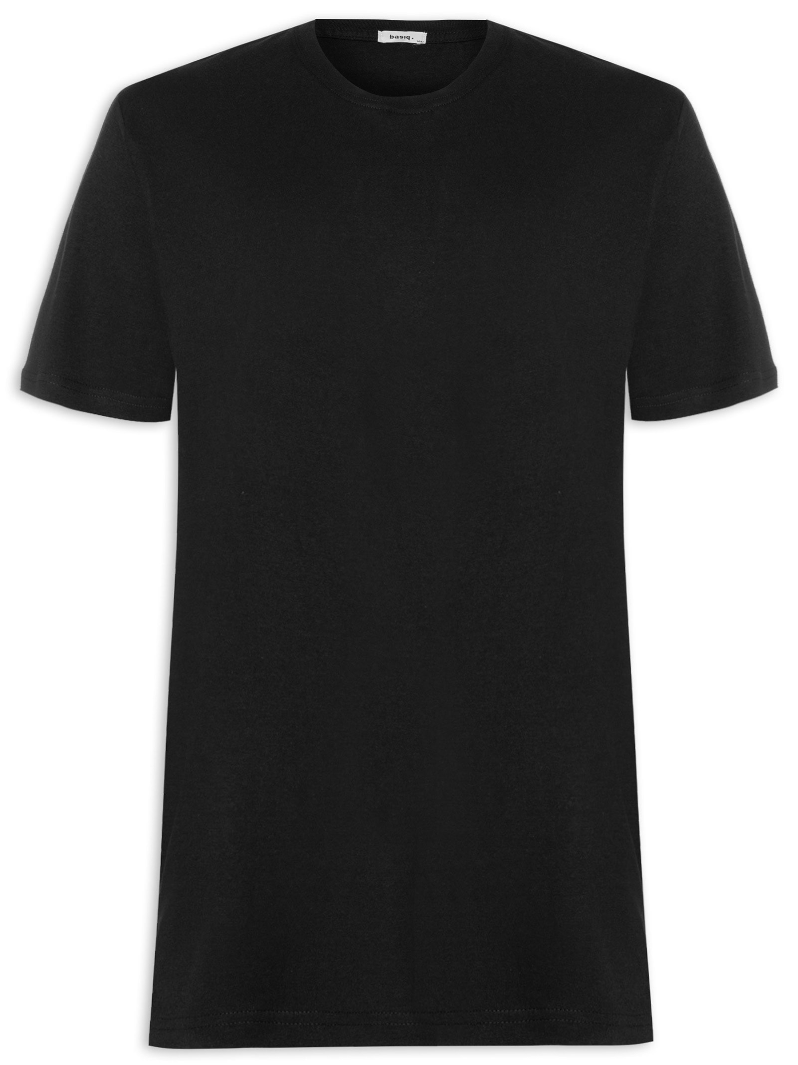 Camiseta Masculina Oversized Gola Redonda Preto Basiq Men