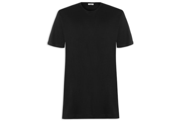 Camiseta Masculina Oversized Gola Redonda - Preto