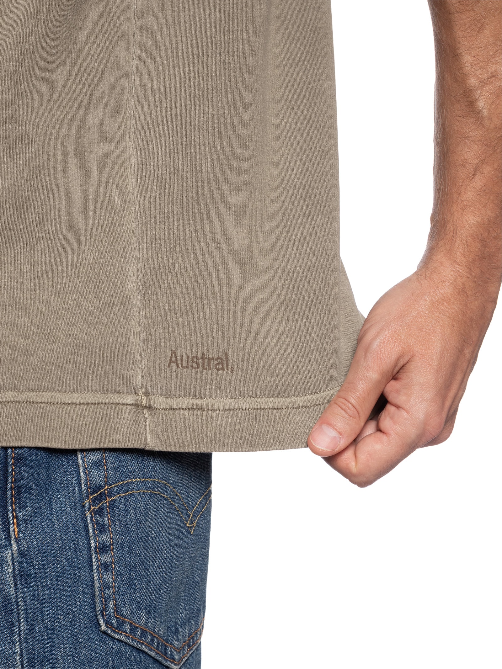 Camiseta Masculina Oversized Heavy Stone Marrom Austral