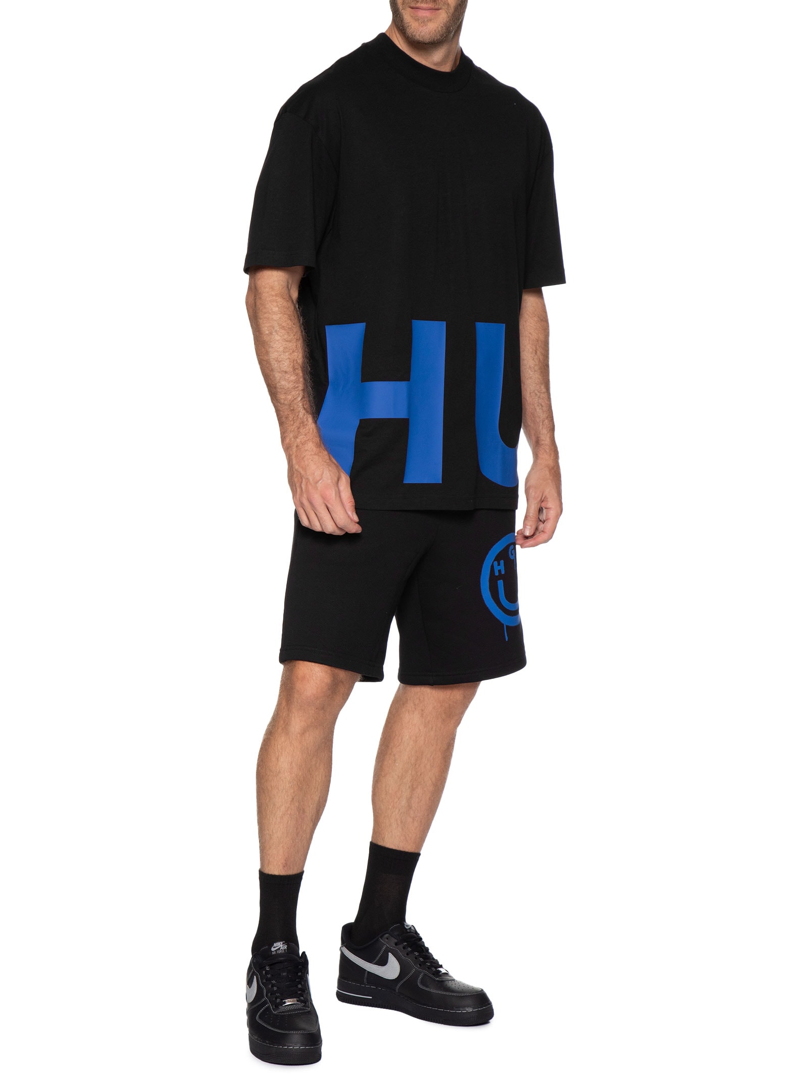 Camiseta Masculina Oversized Large Nannavaro Preto Hugo