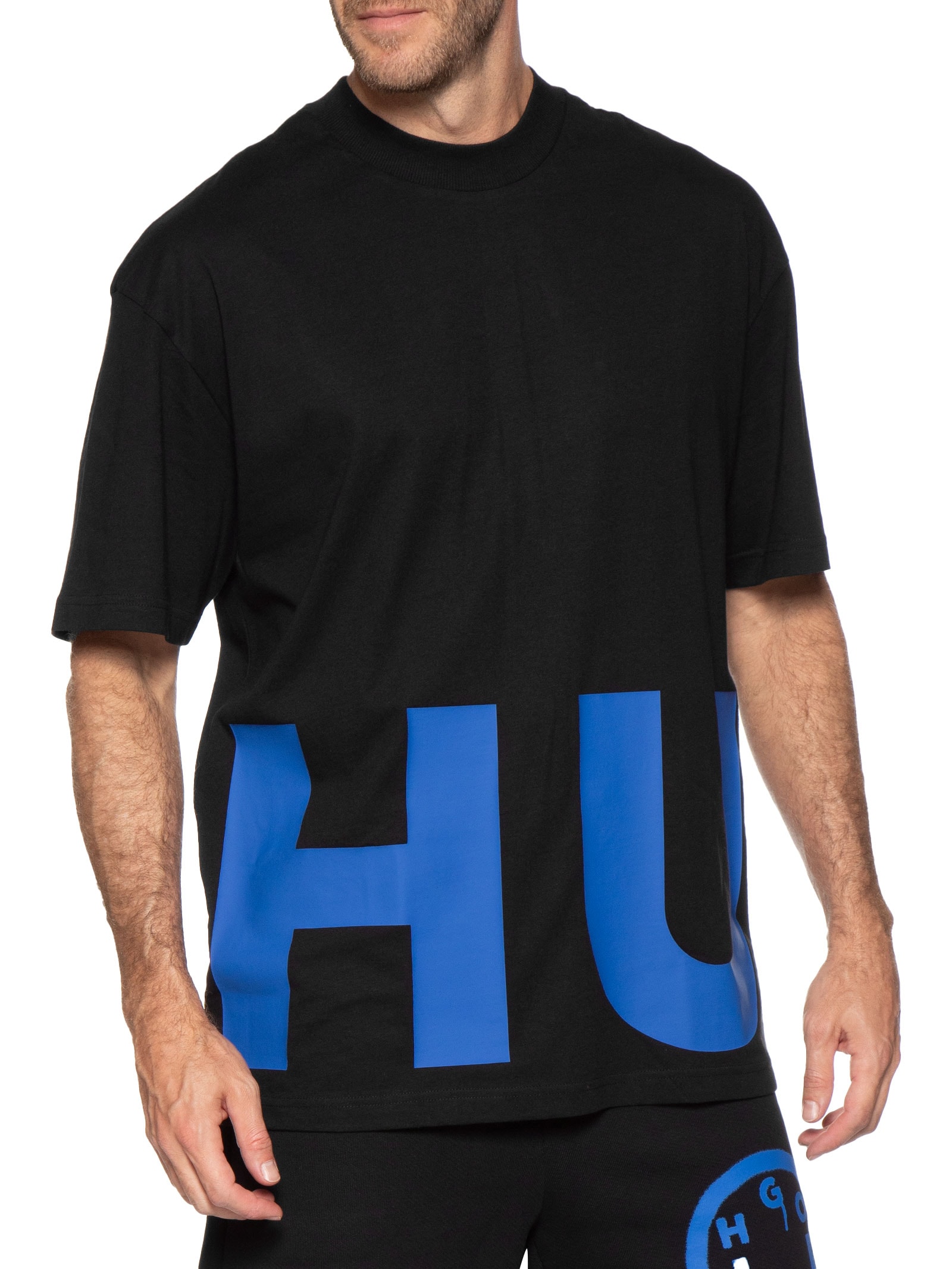 Camiseta Masculina Oversized Large Nannavaro Preto Hugo