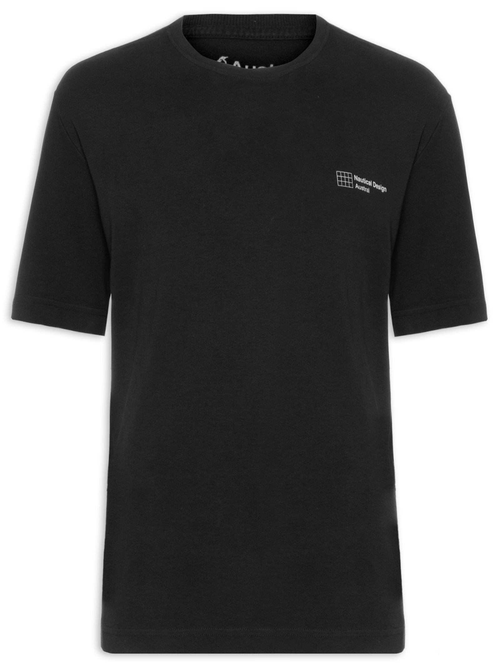 Camiseta Masculina Oversized Nautical Preto Austral