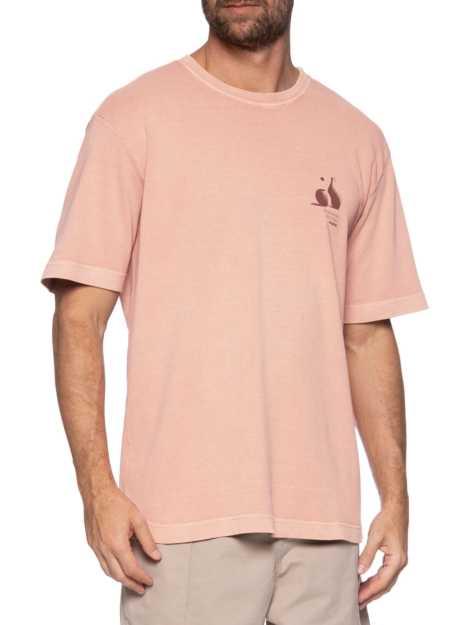 Camiseta Masculina Oversized Pottery Laranja Austral