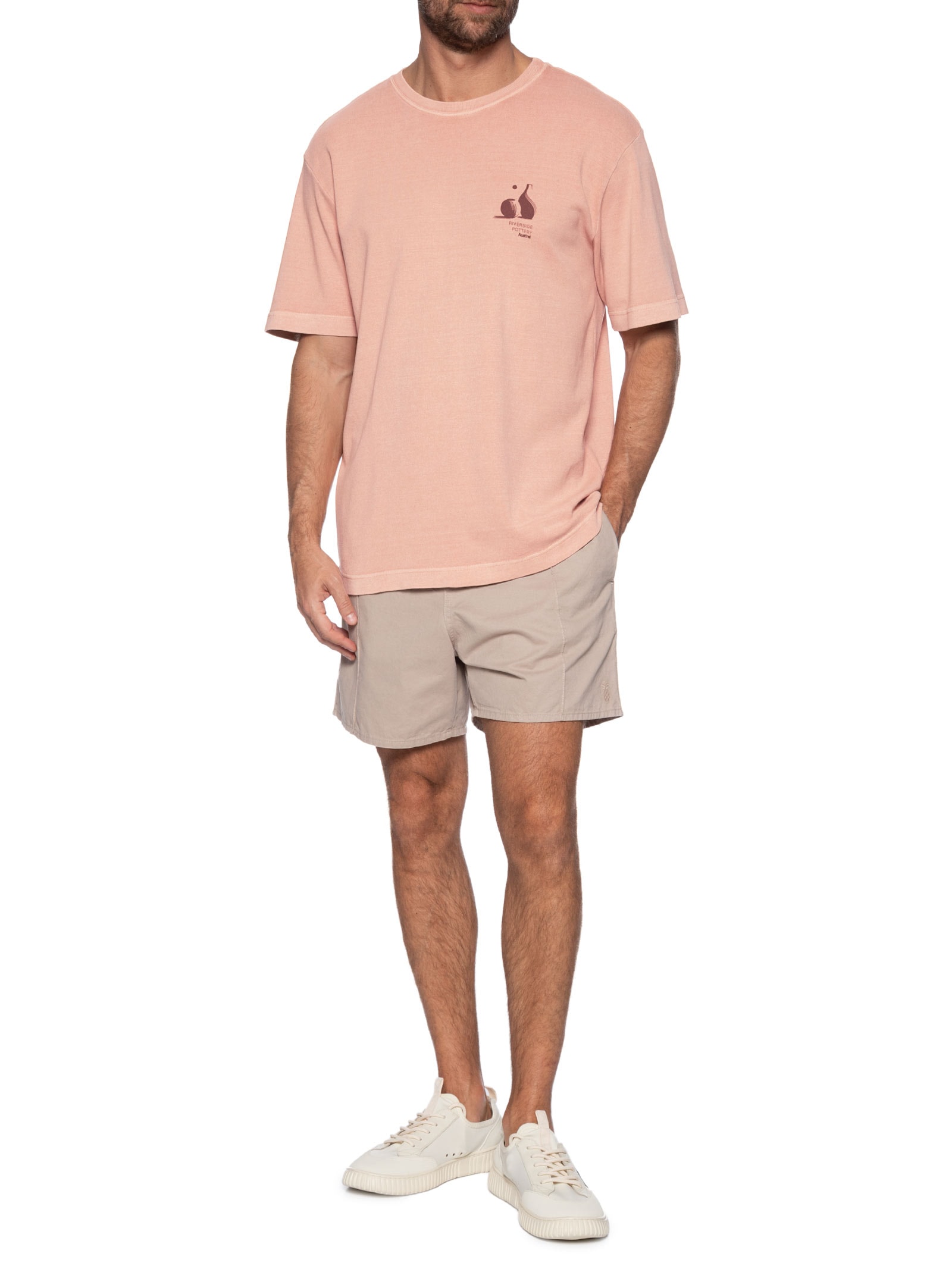 Camiseta Masculina Oversized Pottery Laranja Austral