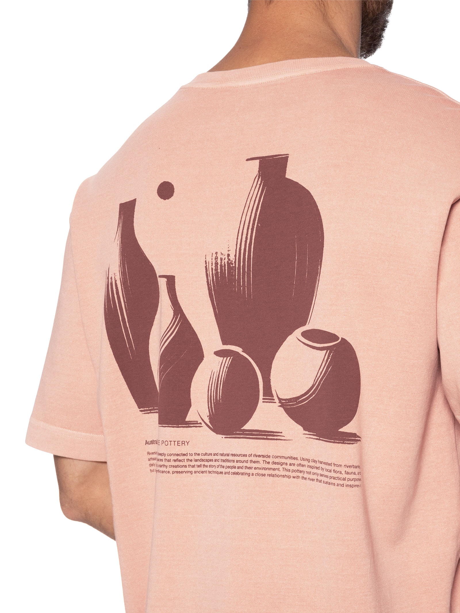 Camiseta Masculina Oversized Pottery Laranja Austral