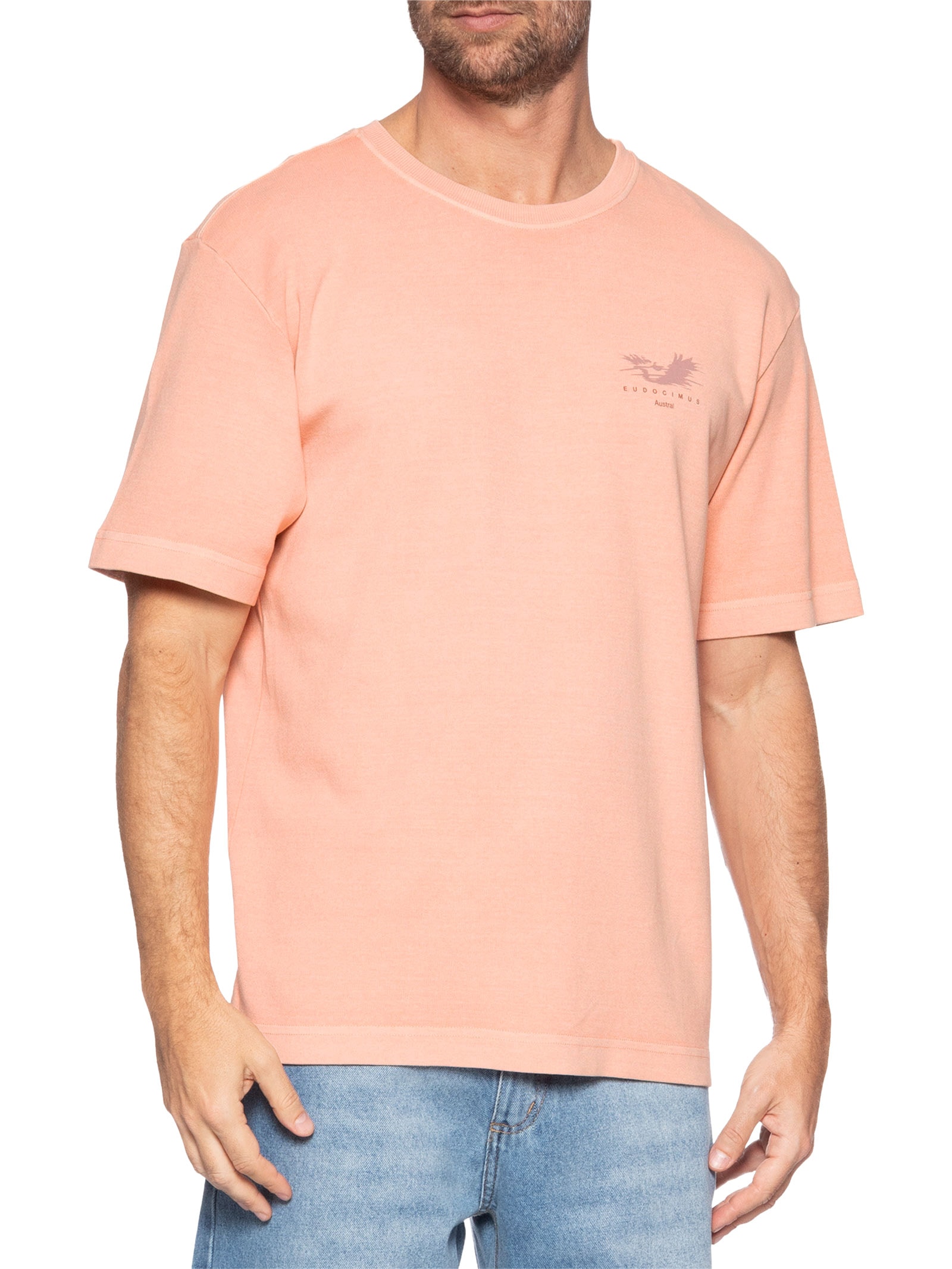 Camiseta Masculina Oversized Ruber Laranja Austral