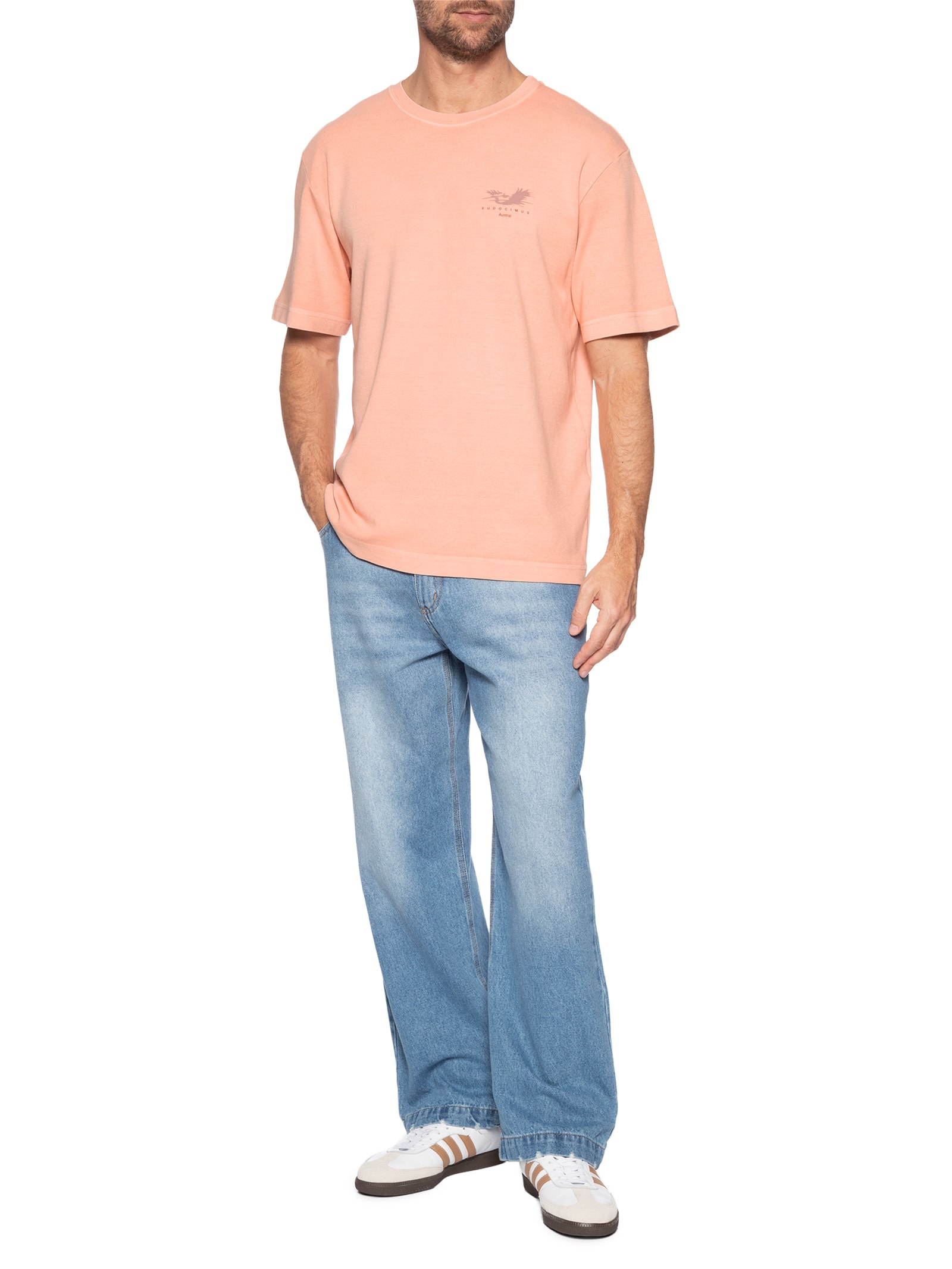 Camiseta Masculina Oversized Ruber Laranja Austral