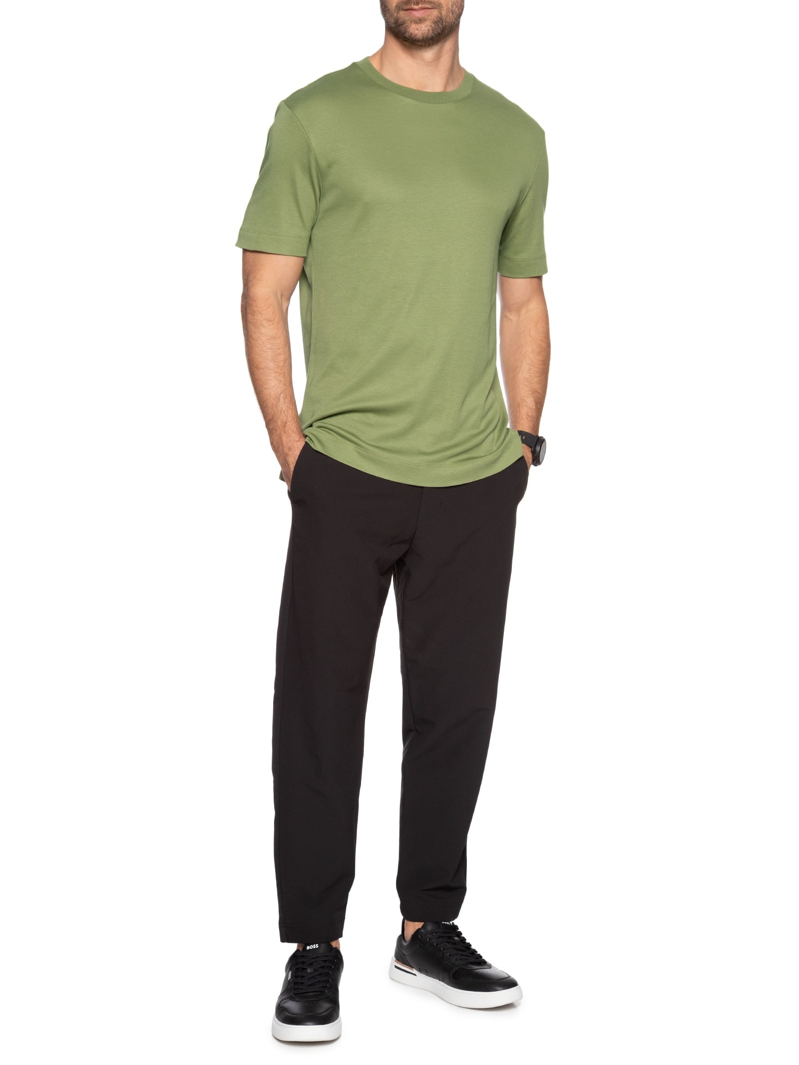 Camiseta Masculina P-Thompson 52 Verde Boss