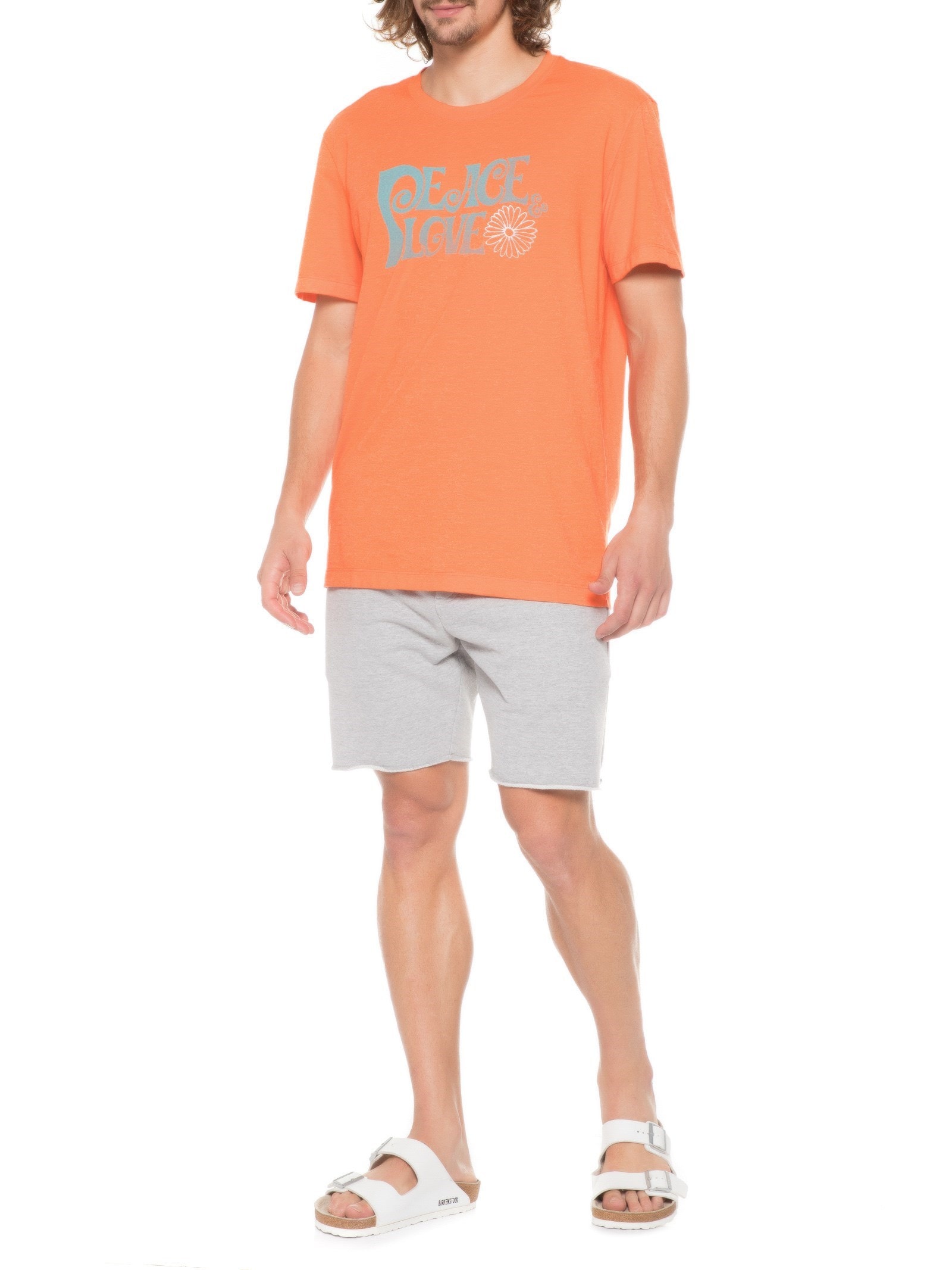 Camiseta Masculina Pa Surfing Life Laranja Osklen