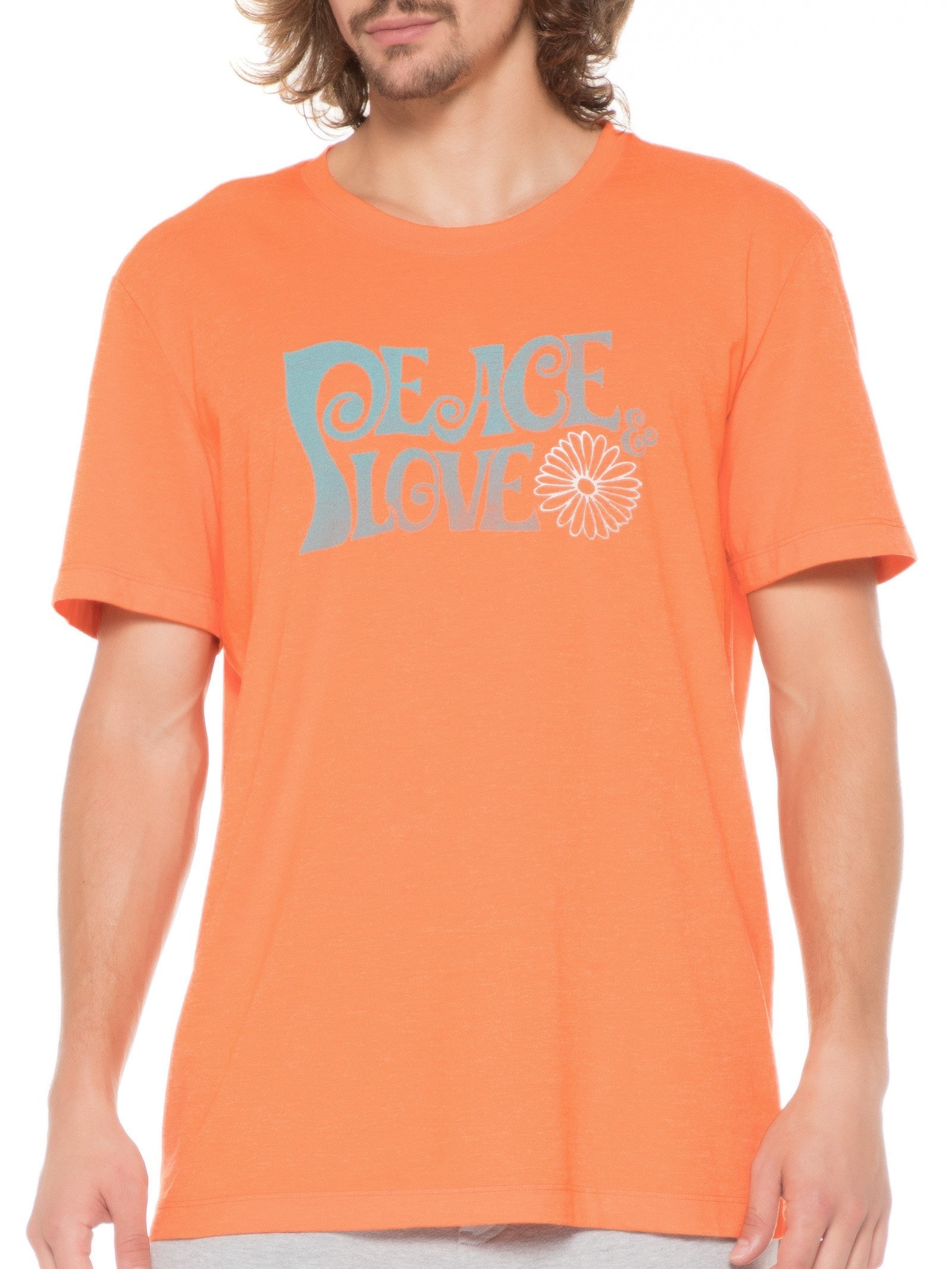 Camiseta Masculina Pa Surfing Life Laranja Osklen