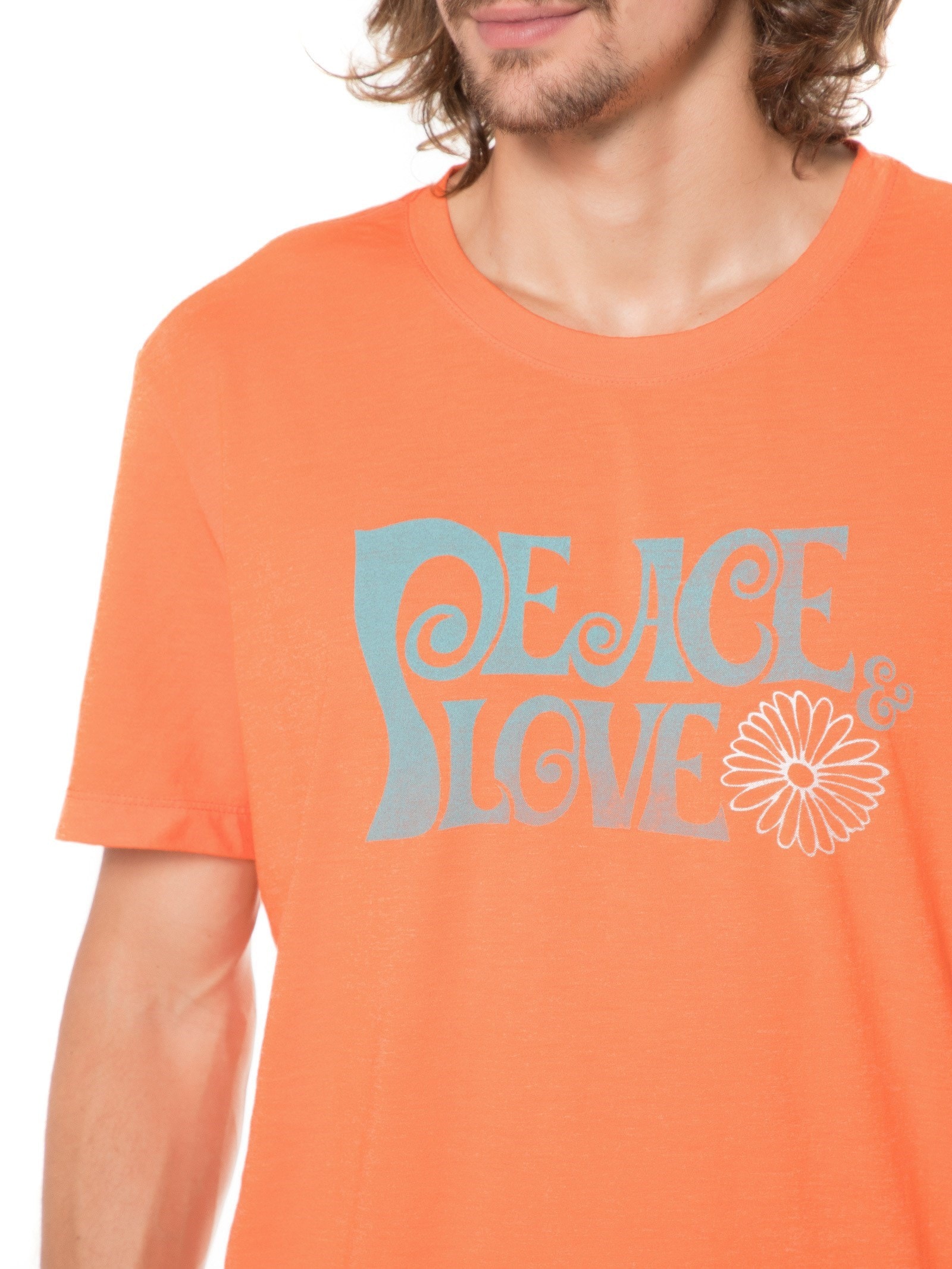 Camiseta Masculina Pa Surfing Life Laranja Osklen